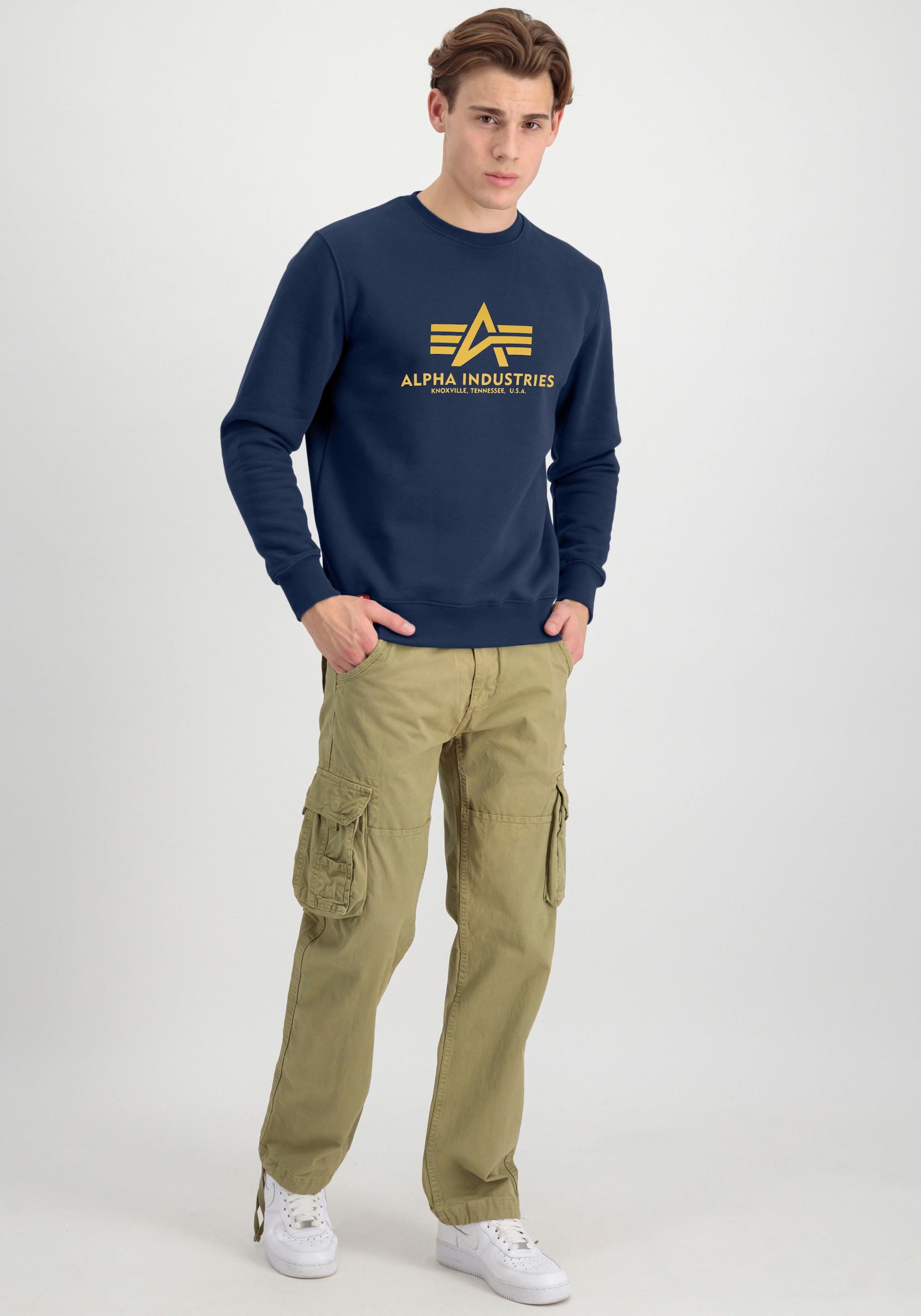 Alpha Industries Sweatshirt »Basic Sweater«, Baumwollmischung, regular fit
