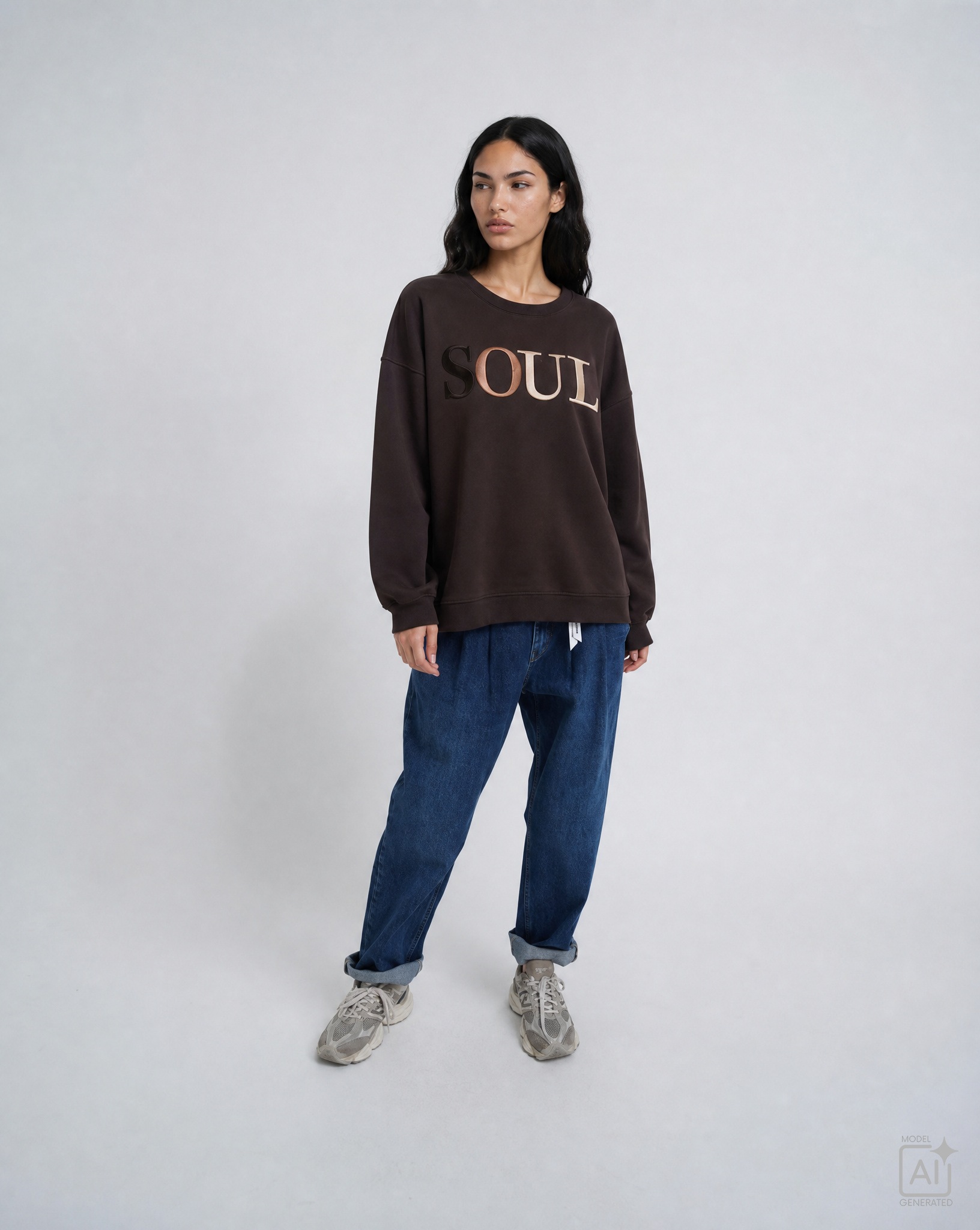 Smith & Soul Sweatshirt , mit 3D-Logoschriftzug, oversize
