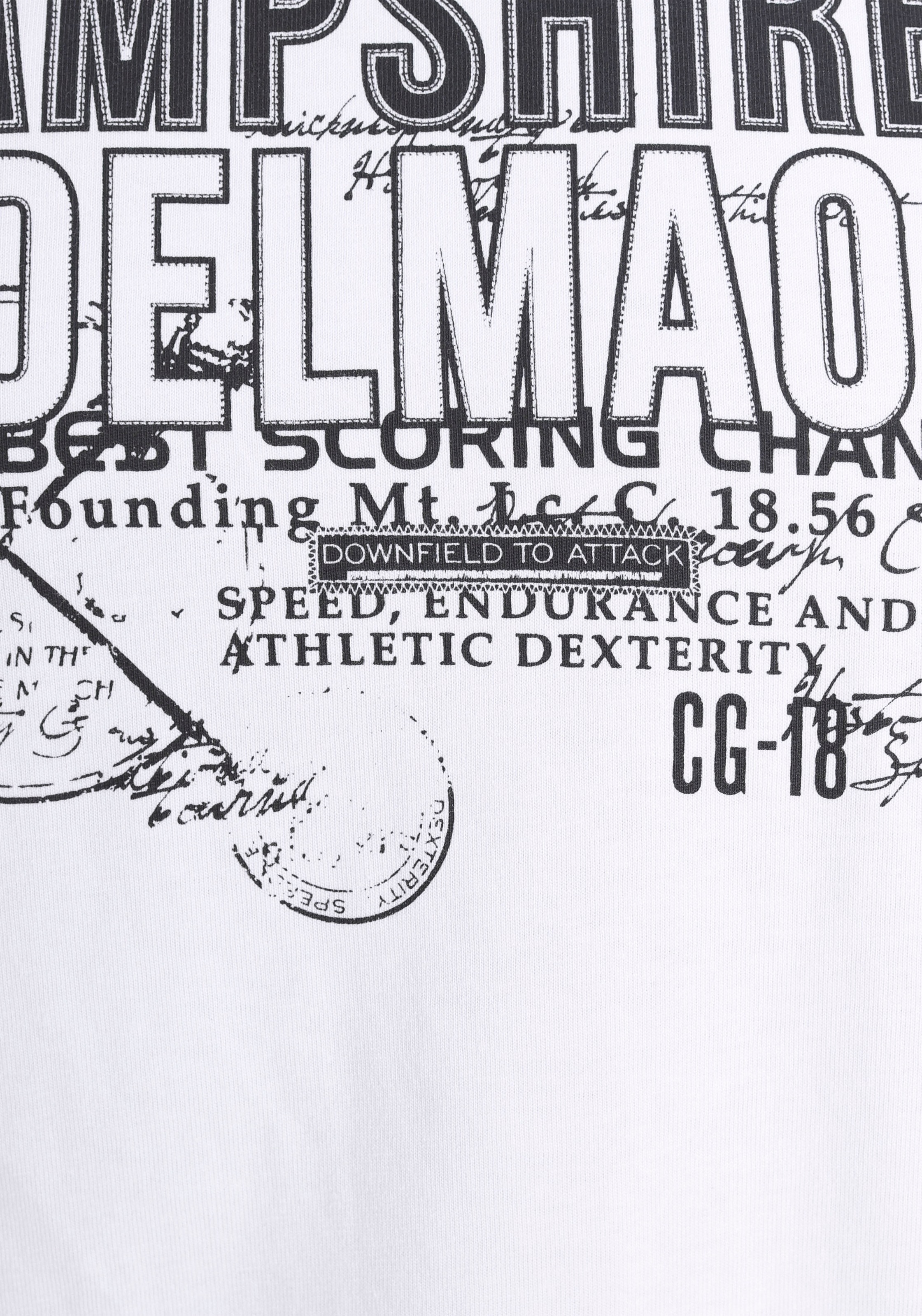 DELMAO T-Shirt, Kurzarm, lässige Passform, mit stylischem Print, Rundhals