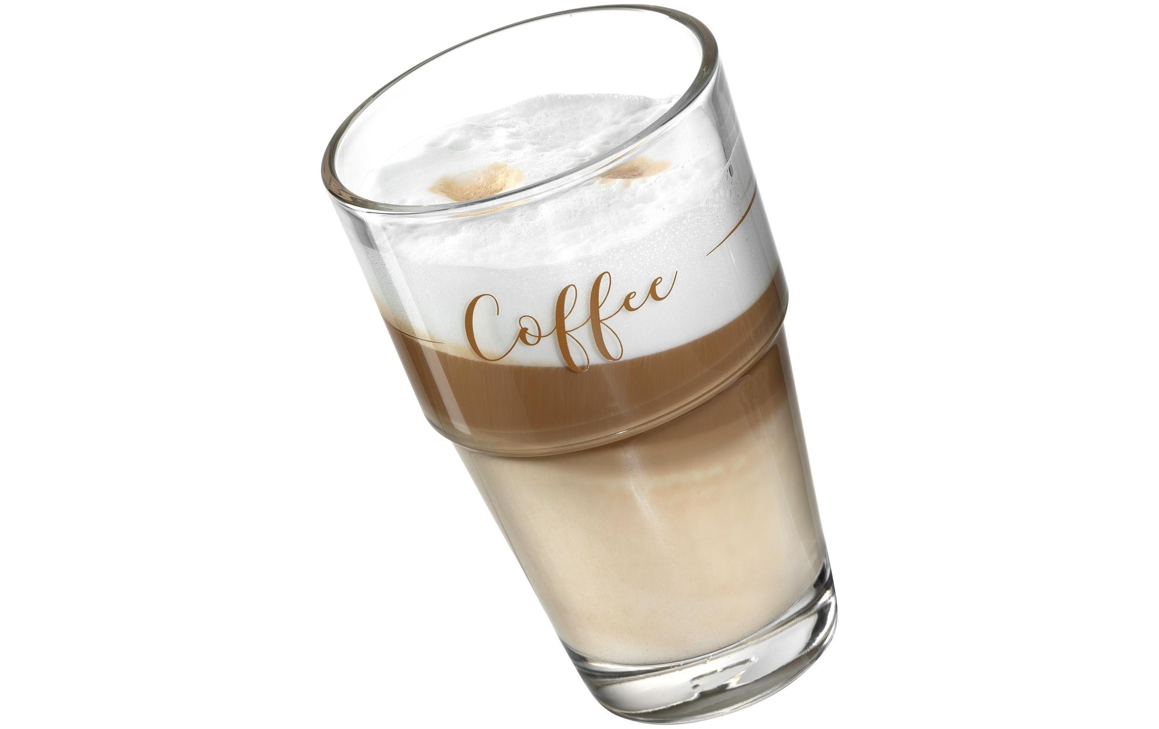 LEONARDO Latte-Macchiato-Glas »Macchiato Becher Solo Coffee 410 ml«, (6 tlg.)