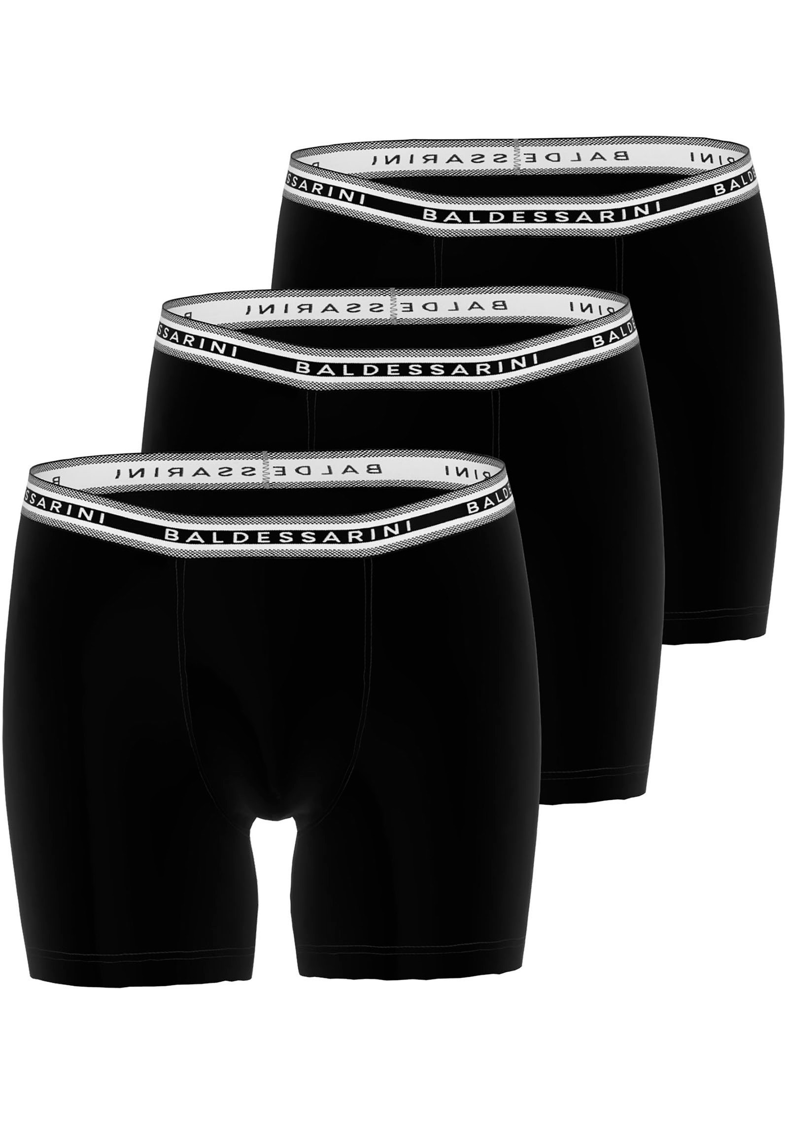 Image of BALDESSARINI Lange Unterhose "Monaco" 3er Pack, Breiter Bund, eng, elastisch, basic, wärmend, Baumwollmix