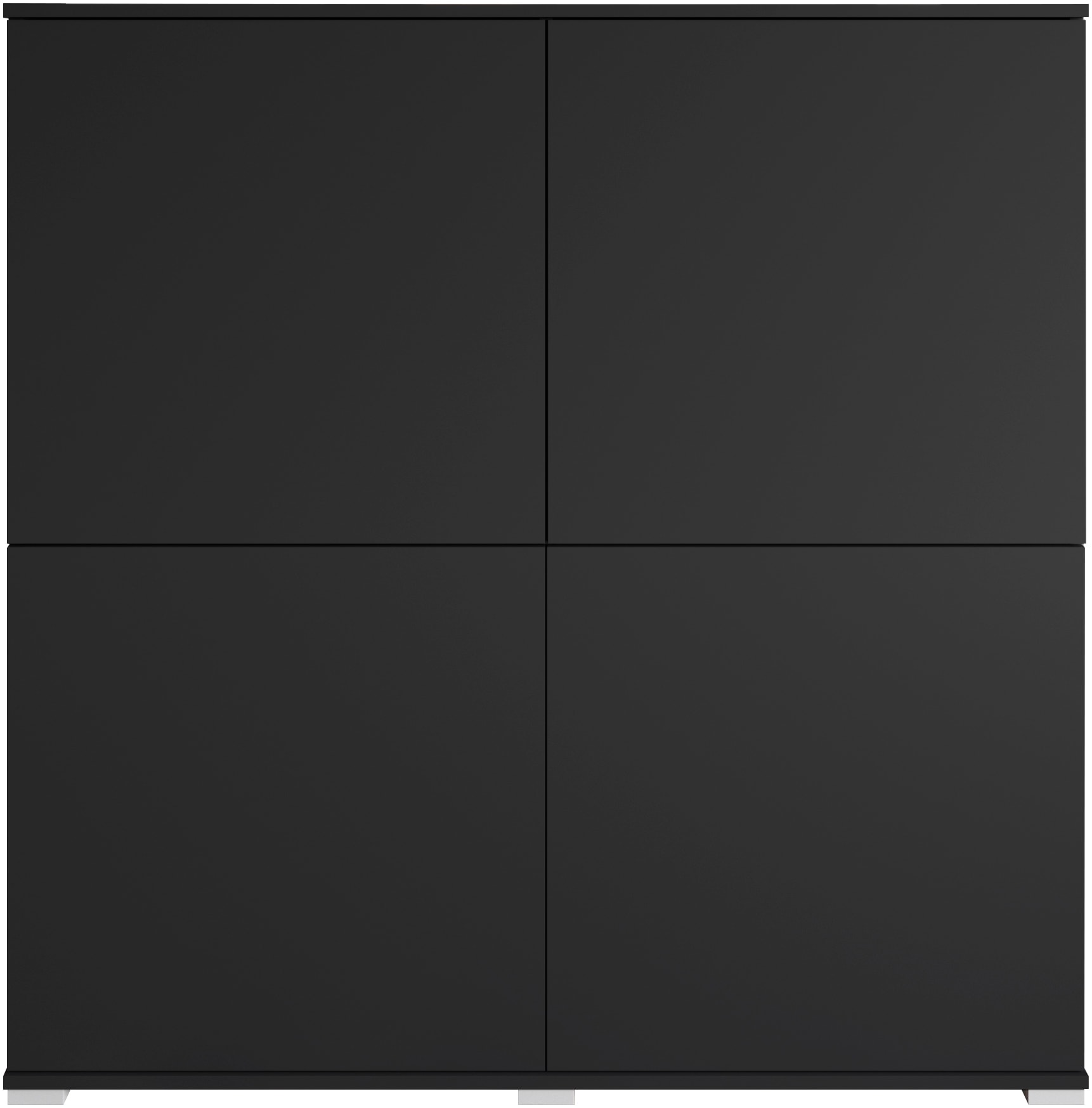 GOODproduct Buffet haut »Kenia, moderne grifflose Hochkommode mit 4 Türen, Breite 120 cm« 1 cuis tlg. façades push-to-open, étagères réglables en hauteur