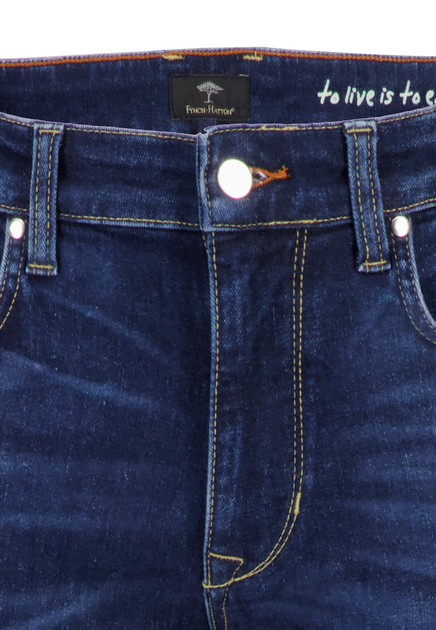FYNCH-HATTON Jeans taille basse Regular Fit, avec poches latérales, poches arrière et poche monnaie