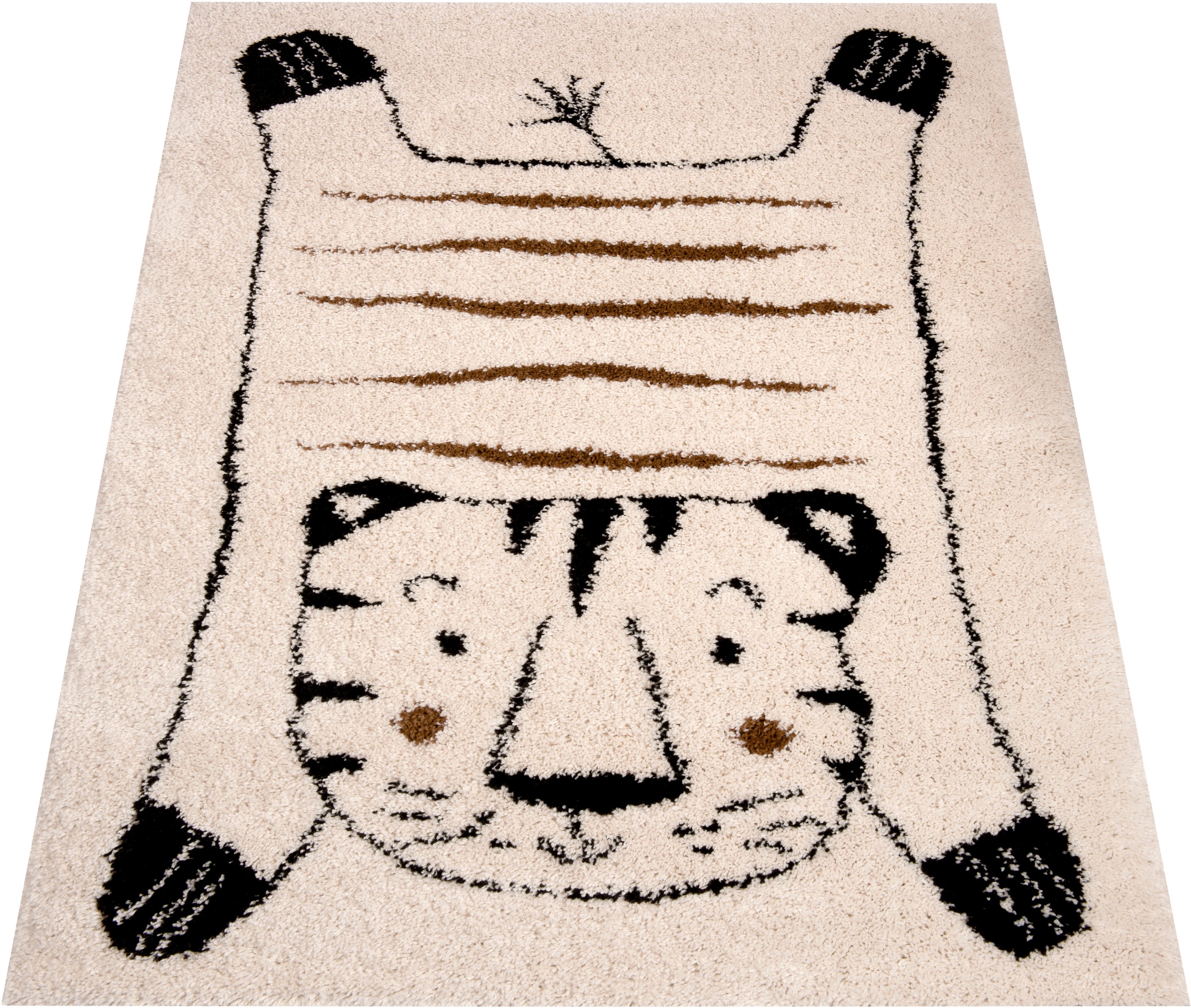 Image of Zala Living Kinderteppich »Tiger Baxley«, rechteckig, 35 mm Höhe, Spielunterlage, Sehr weich durch Microfaser, Kinderzimmer, Tiermotiv, Strapazierfähig, Pflegeleicht, Robust bei Ackermann Versand Schweiz