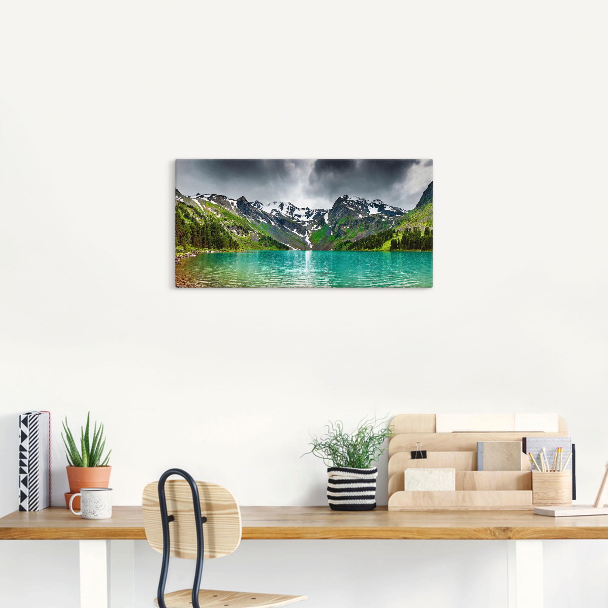 Artland Wandbild »Bergsee«, Berge, (1 St.), als Alubild, Outdoorbild, Leinwandbild, Poster in verschied. Grössen