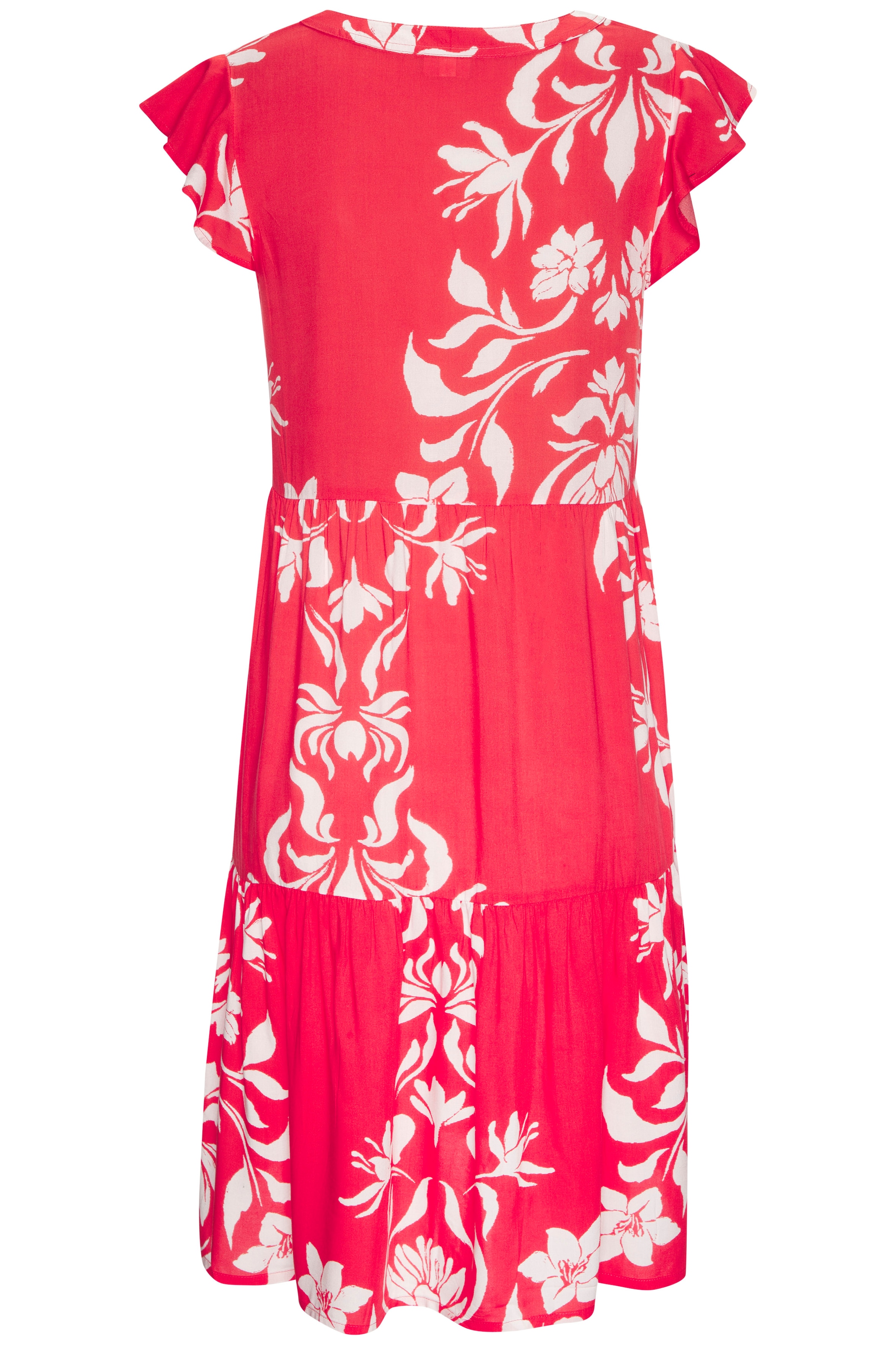 LASCANA Robe d'été avec imprimé floral et manches papillon mignonnes, robe d'été, robe de plage