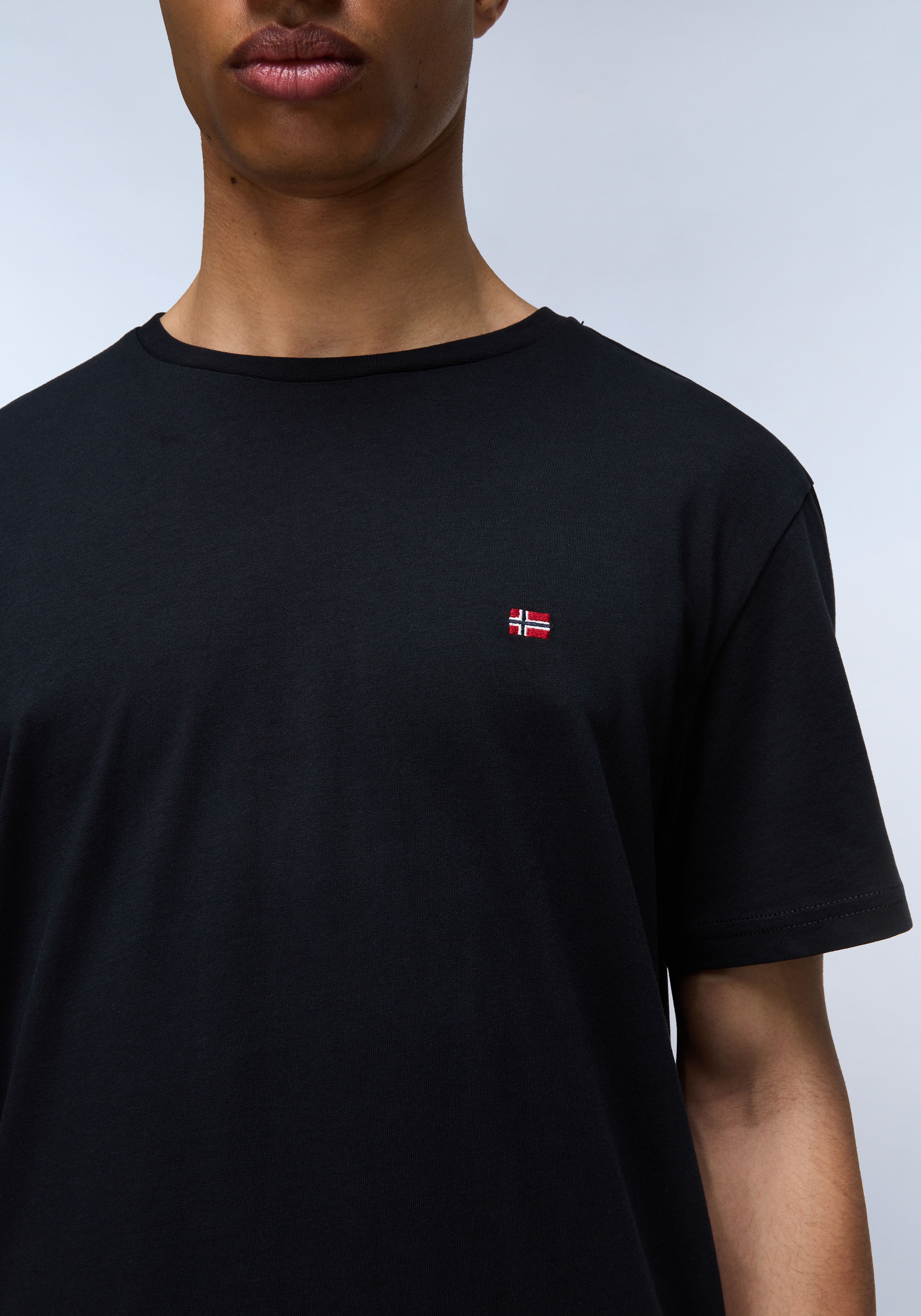 Napapijri T-Shirt »SALIS SS SUM SHARK SKIN HCB« Kurzarm, für sportliche und sommerliche Anlässe, Rundhalsausschnitt