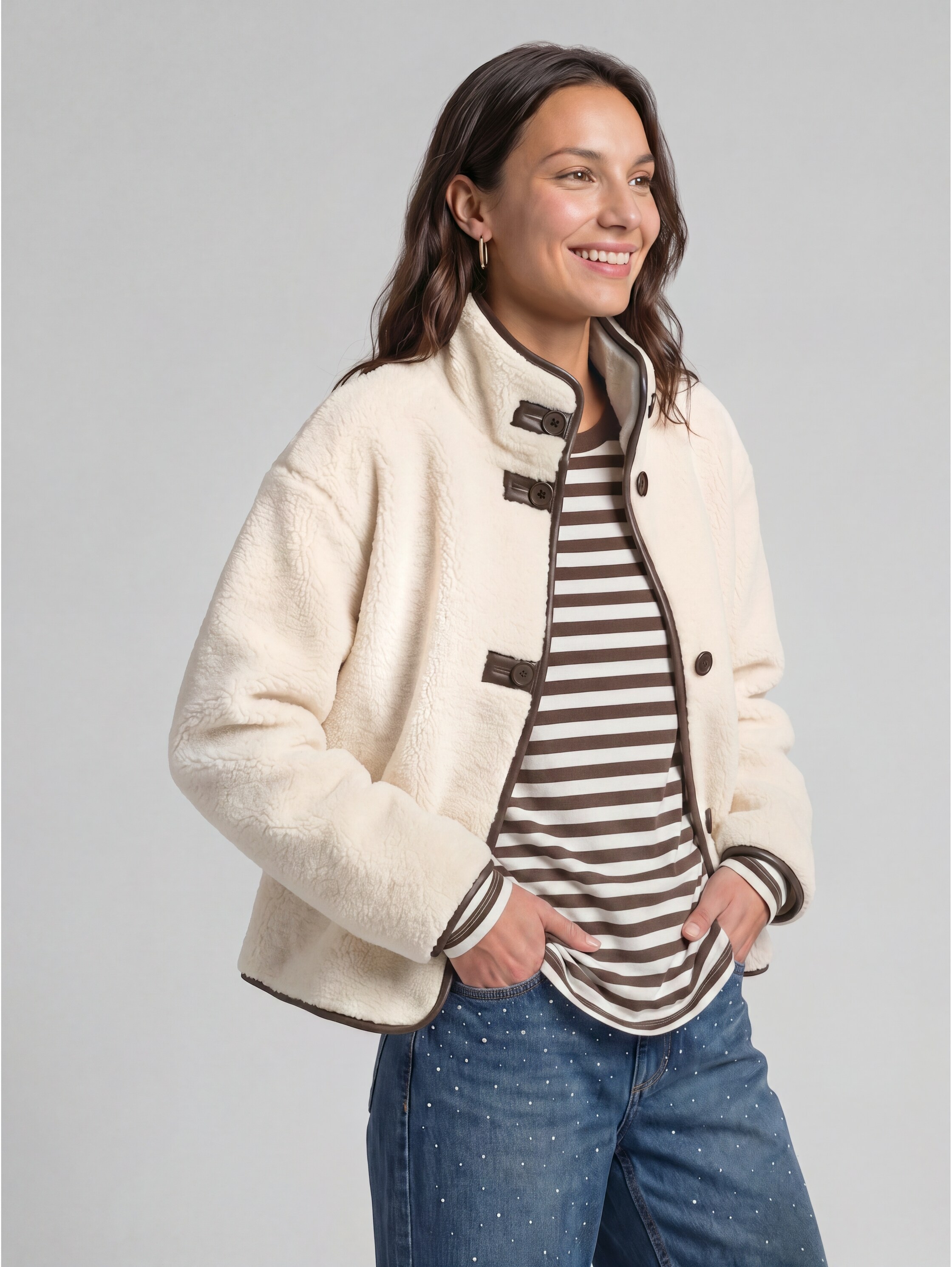 Image of TOM TAILOR Denim Cabanjacke ohne Kapuze
