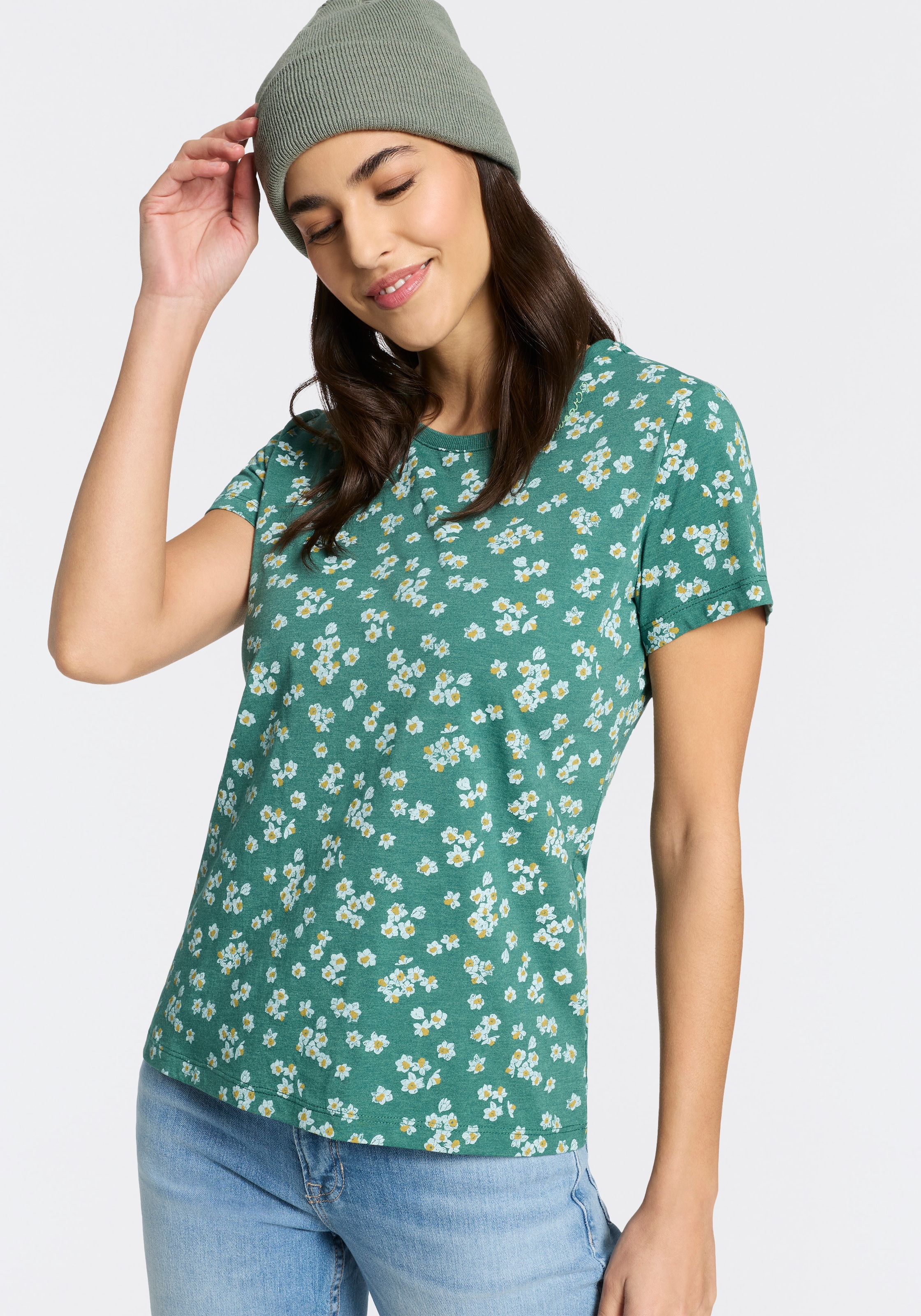 Ragwear T-shirt à manches courtes »MINTTA FLOWER O« mit sommerlichem Print