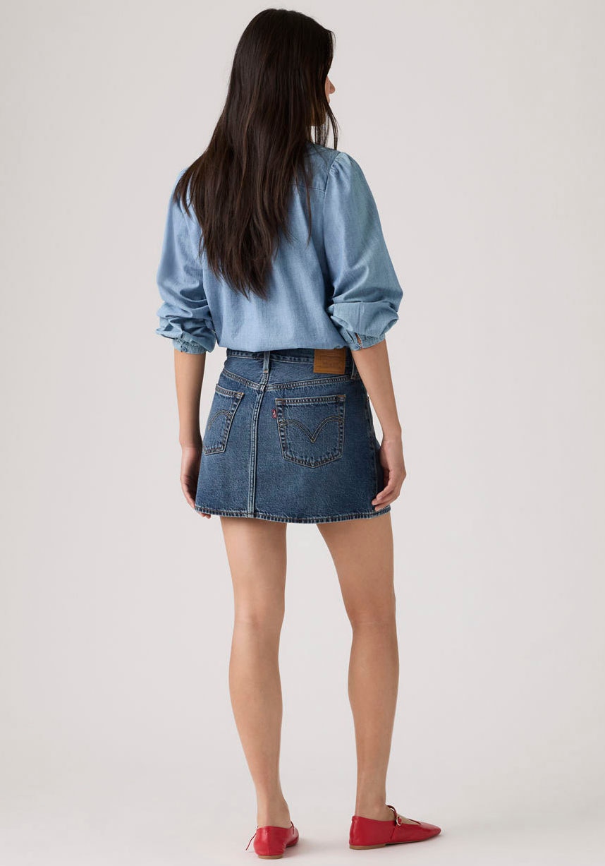 Levi's® Jupe en jean »ICON SKIRT« avec effets usés et bords effilochés