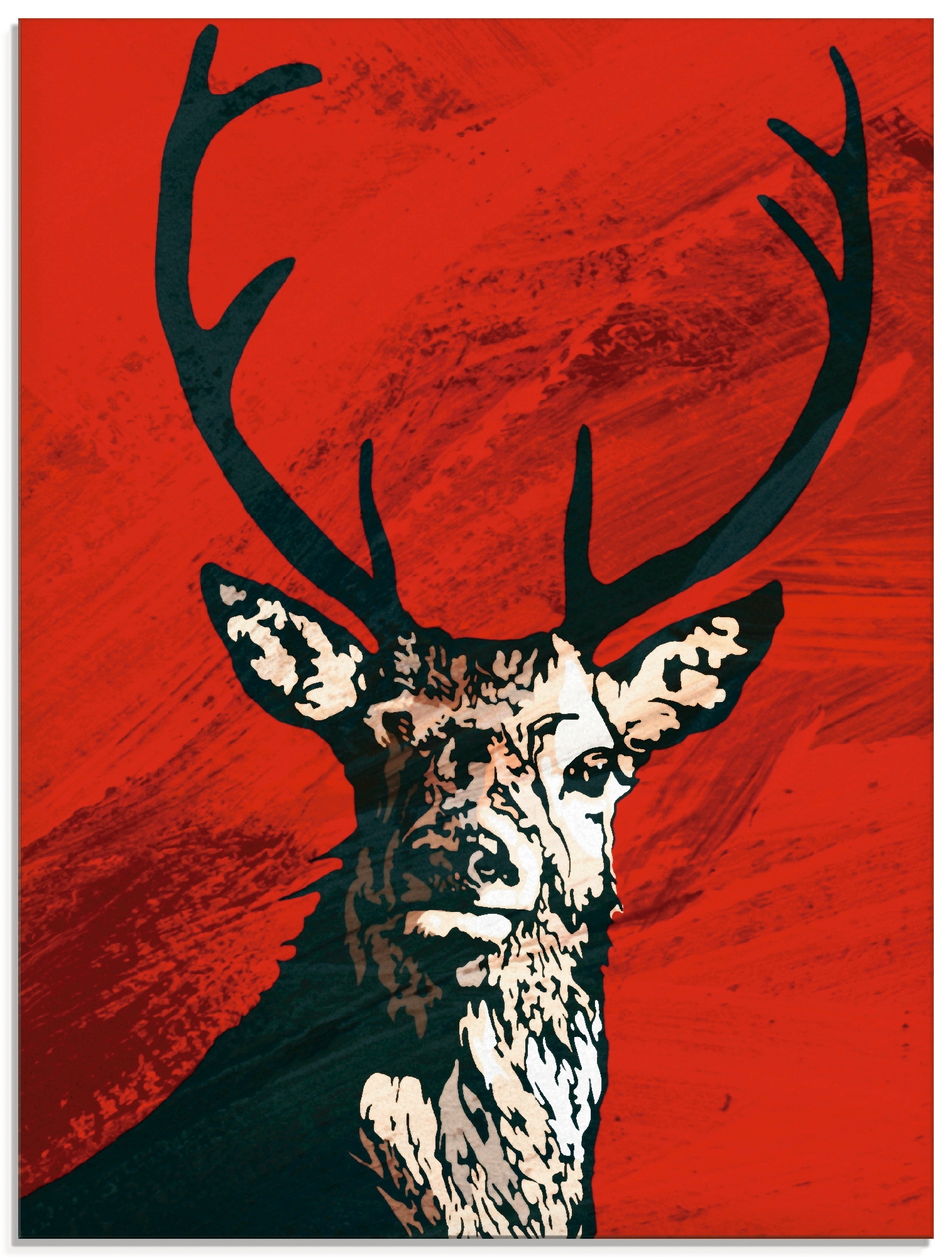 Image of Artland Glasbild "Hirsch" Wildtiere 1 Stk. tlg. in verschiedenen Grössen