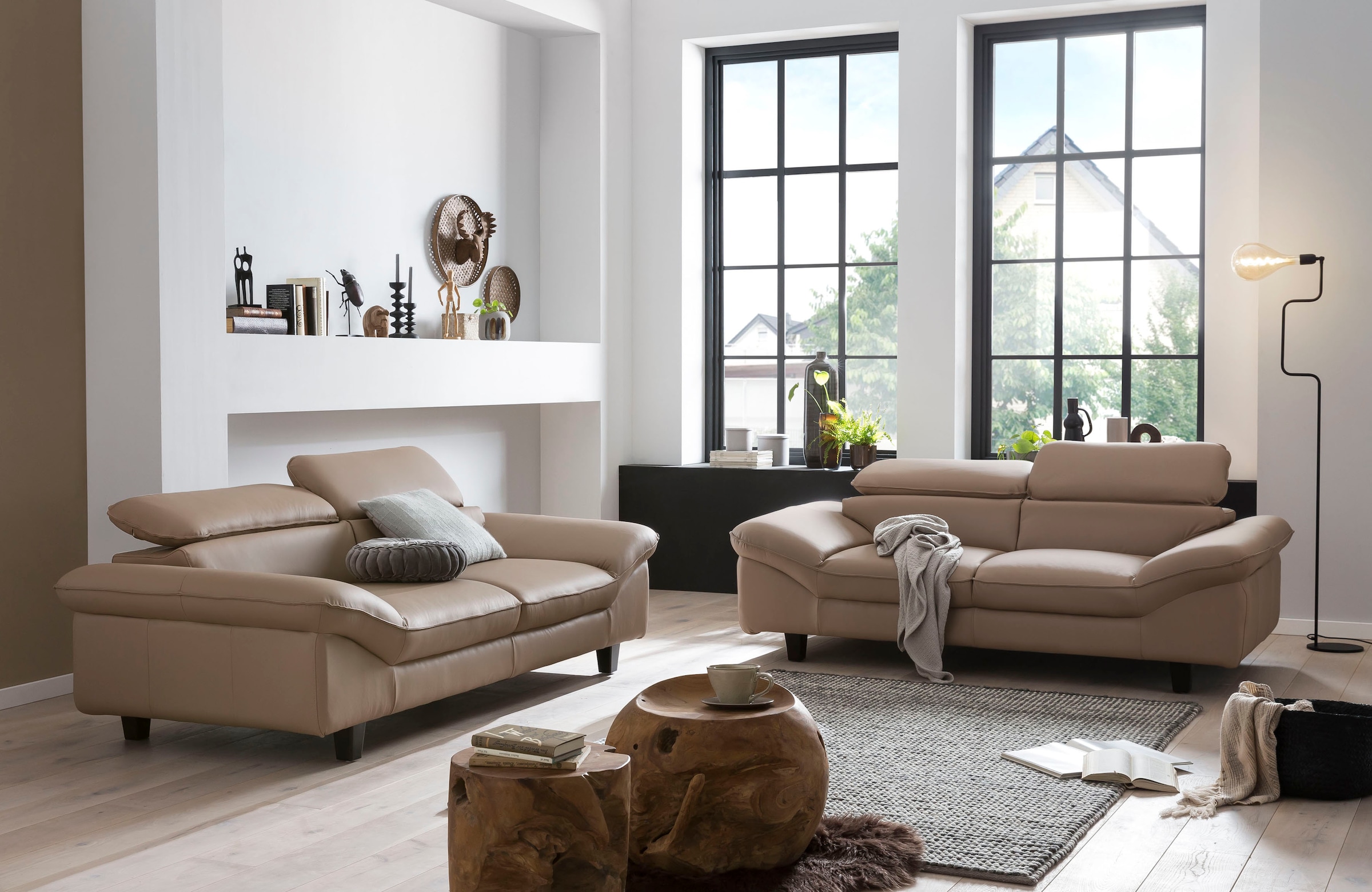 Home affaire 2-Sitzer »Pilot«, Big-Sofa mit Kopfteilverstellung