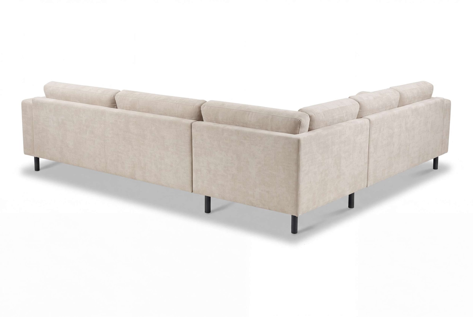 GOODproduct Ecksofa »Sveeva, L-Form, B.288 cm, schwarze Metallfüsse« langlebiger Strukturstoff, mit Wellenunterfederung, viele Farben