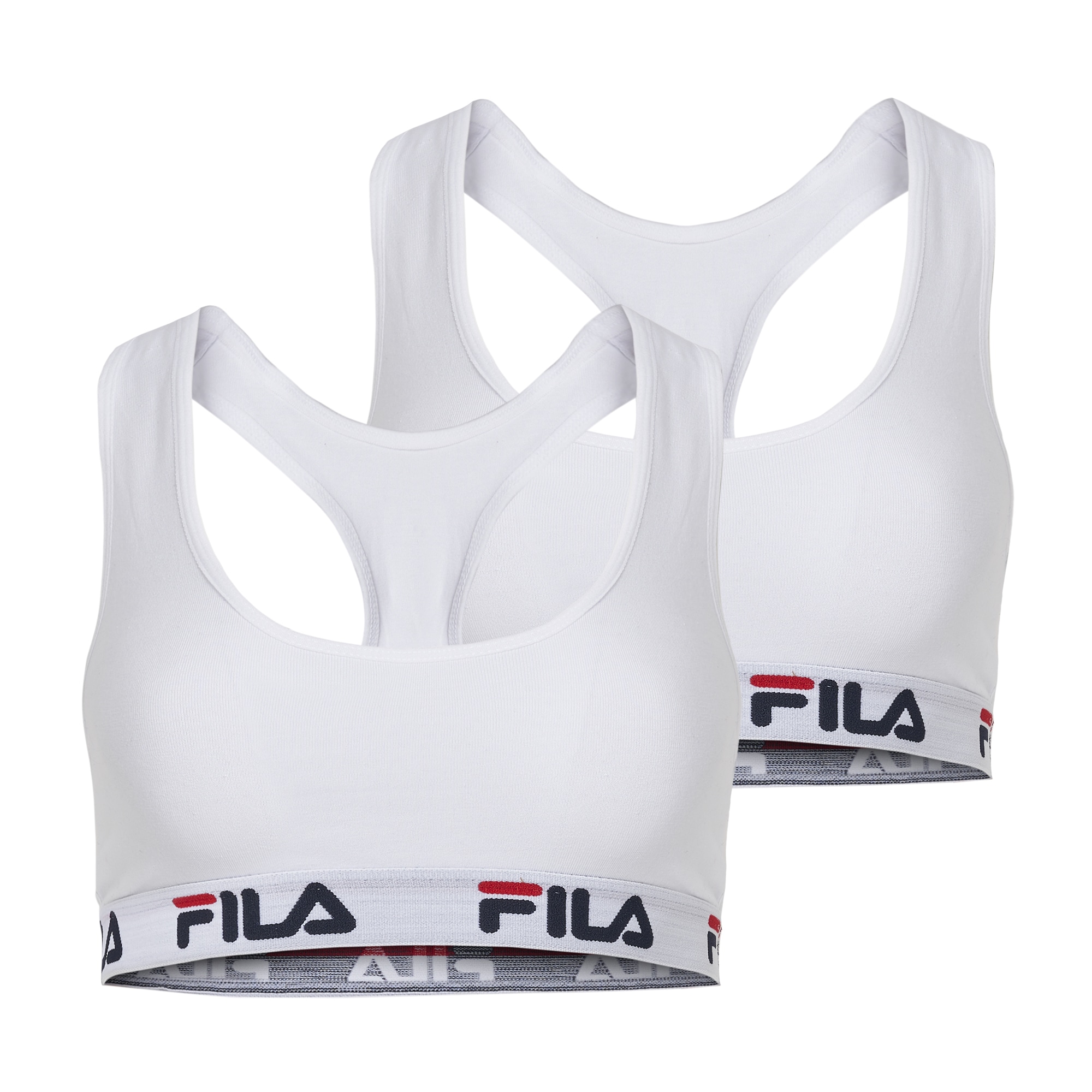 Image of Fila Bustier "WOMAN BUSTIER" 2er Pack, ohne Polsterung und ohne Bügel, Racerbackrücken