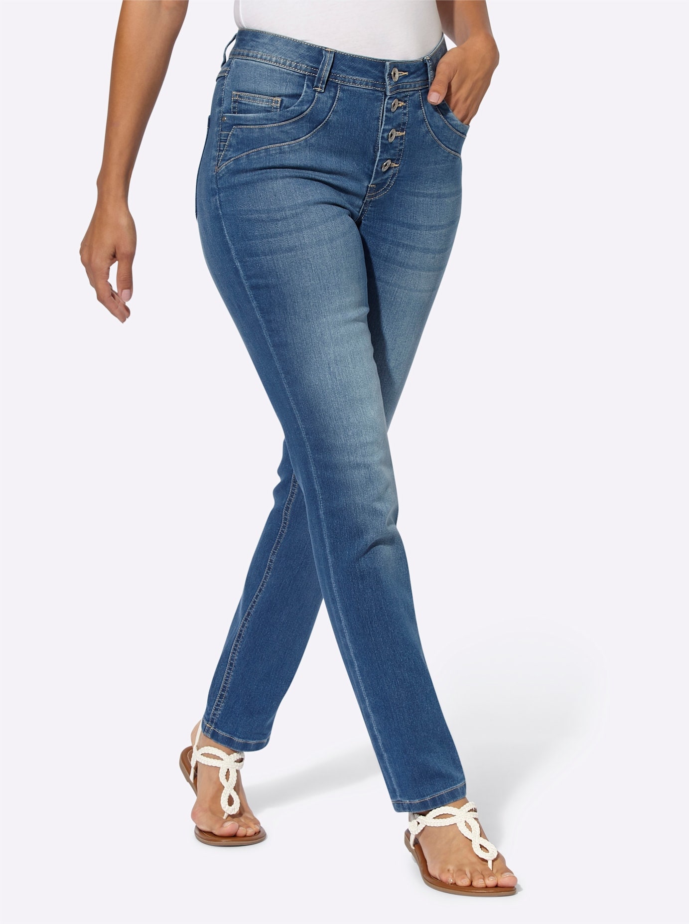 5-Pocket-Jeans, (1 tlg.)