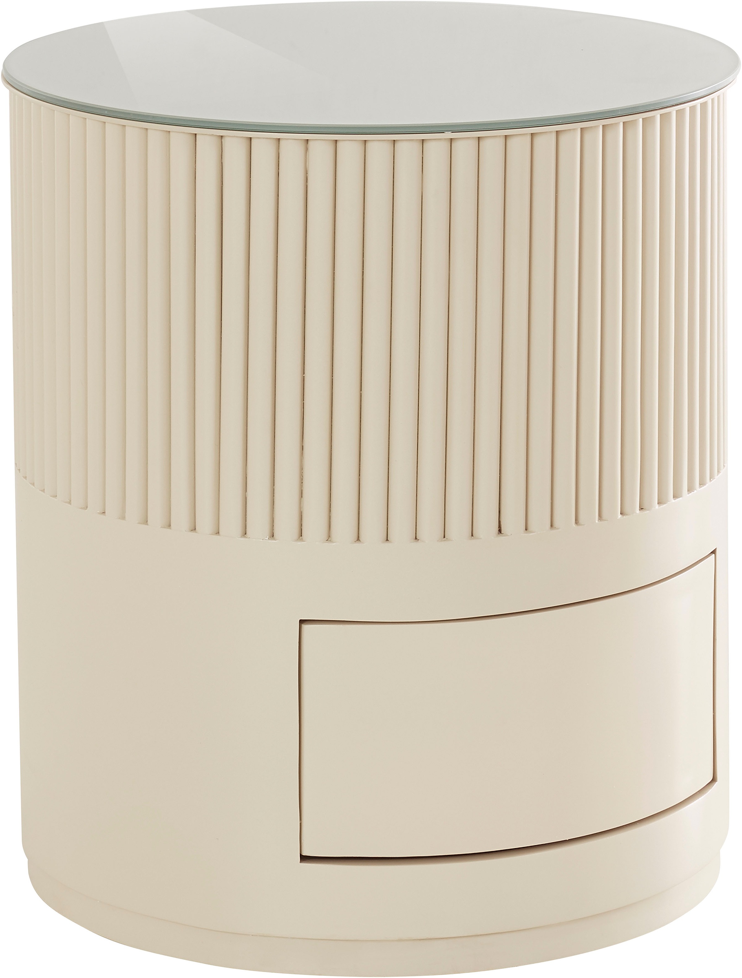 Image of LeGer Home by Lena Gercke Beistelltisch »Novalee«, 1 Schublade, Stauraum, Lamellen-Optik bei Ackermann Versand Schweiz