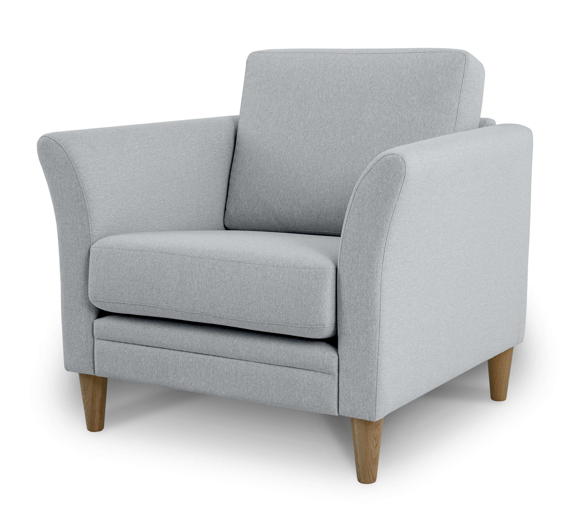 GOODproduct Fauteuil »Arellano, Breite 93 cm« design classique, avec pieds en bois massif, tissu fin