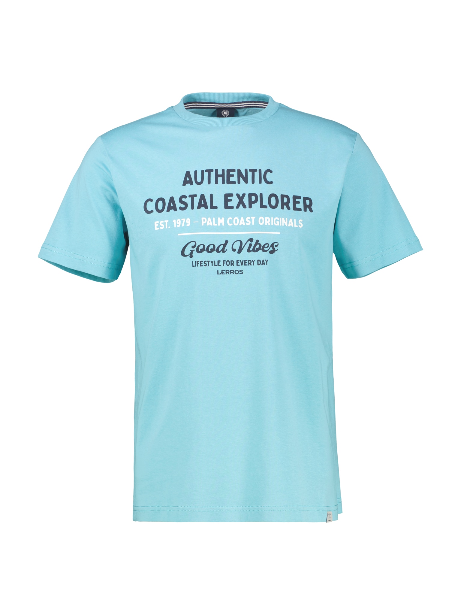 LERROS T-shirt imprimé coupe régulière, design manches courtes, avec imprimé voyant