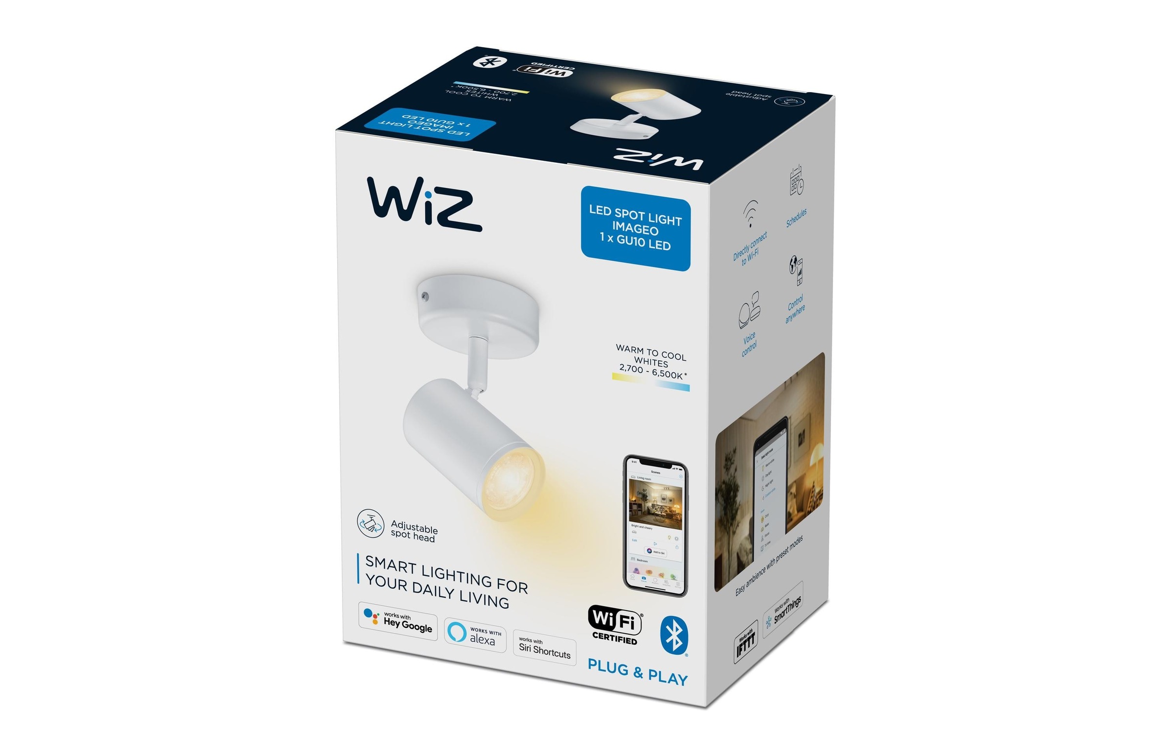 Deckenleuchte »WiZ Spots 1x5W W 2700-6500K«, 1 flammig