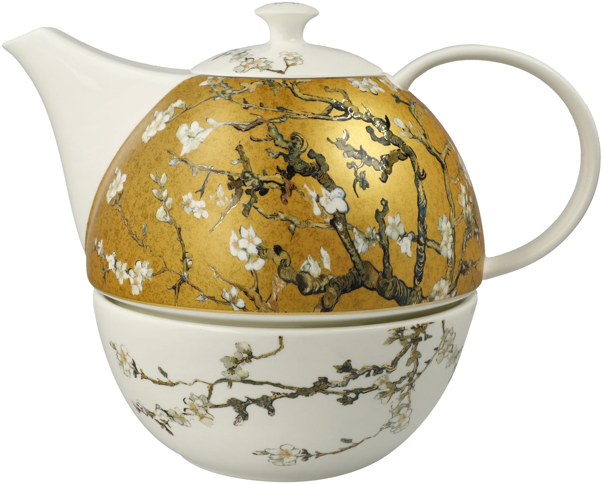 Image of Goebel Kanne "Teekanne mit Stövchen Van Gogh- Mandelbaum" 1 Stk. tlg.