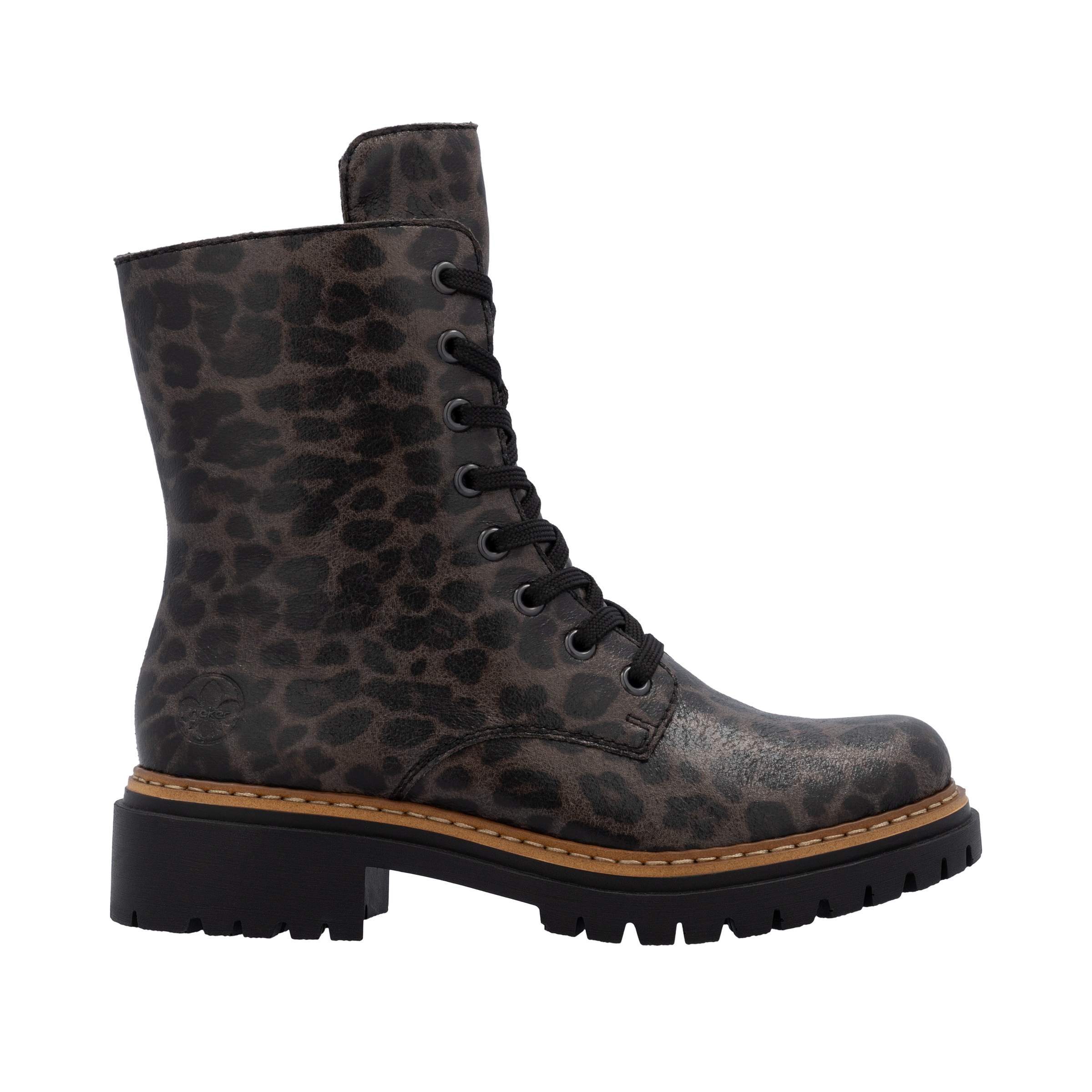 Rieker Schnürboots  Schnürstiefelette, Profilsohle, mit kontrastfarbenem Sohlenrand