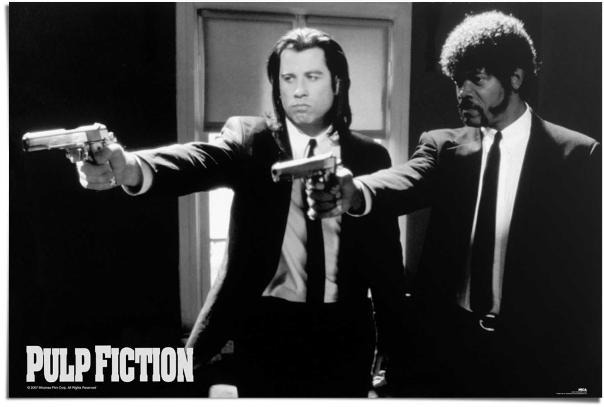 Image of Reinders Poster "Pulp Fiction Schwarz/weiss" 1 Stk. tlg.