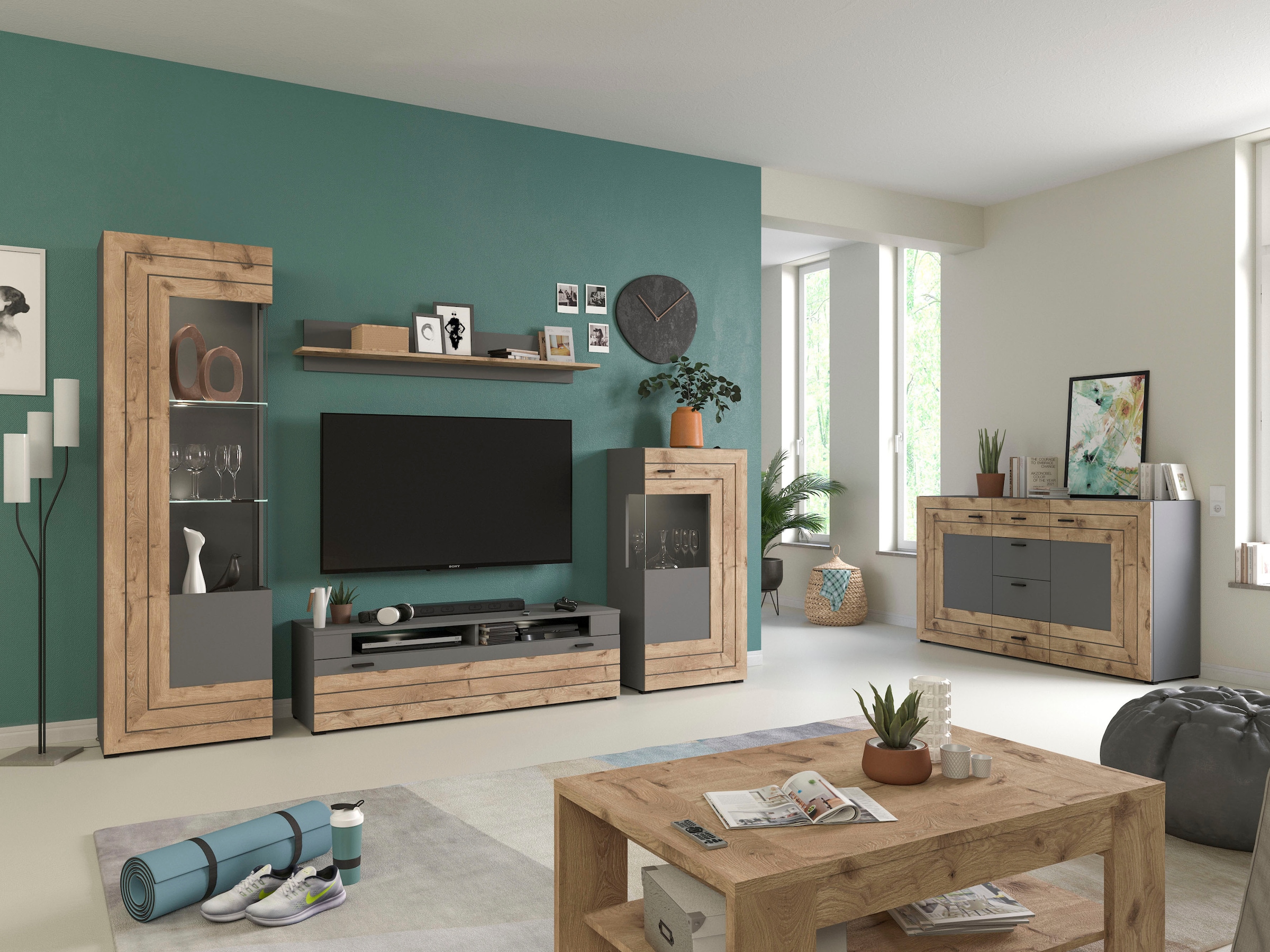 INOSIGN Sideboard »Aalborg, Breite 160 cm, 4 Schubkästen, 2 Türen, 6 Fächer, Metallgriffe« Anrichte, Schrank, Kommode, Wohnmöbel