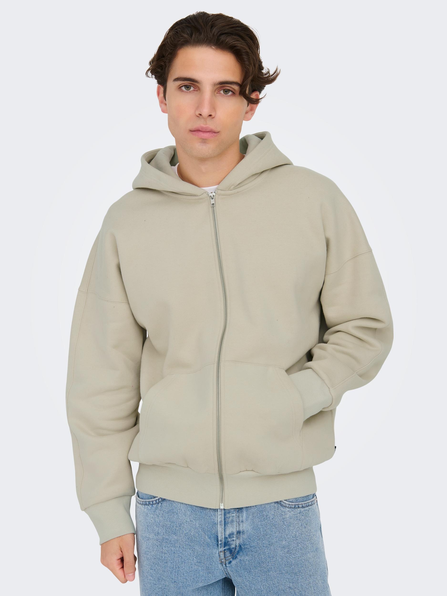 ONLY & SONS Kapuzensweatjacke »ONSDAN LIFE RLX HEAVY ZIP HOODIE NOOS«