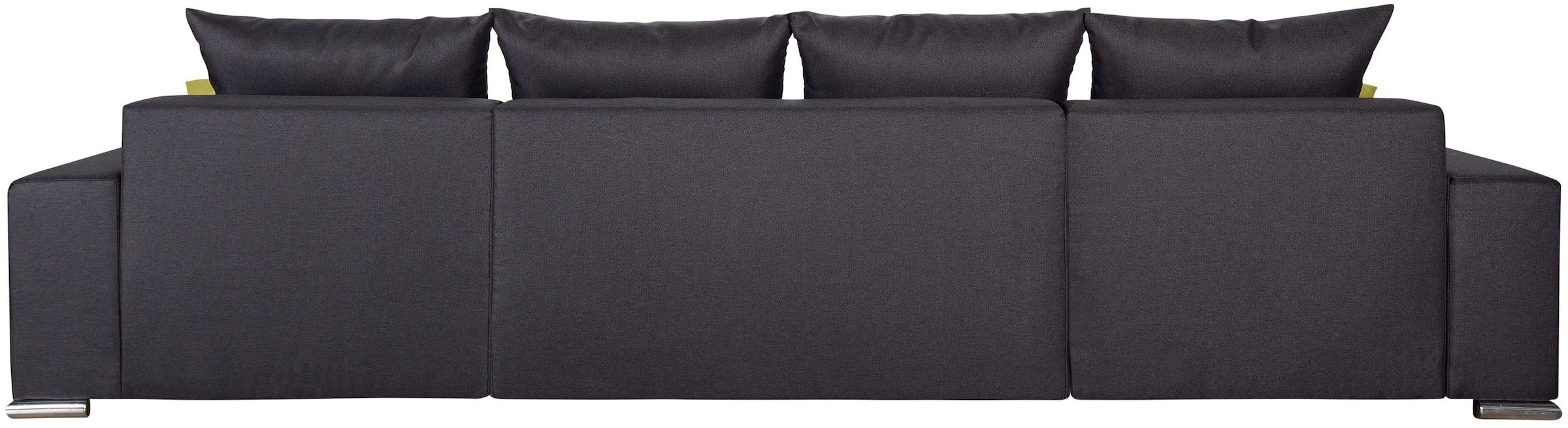 COLLECTION AB Wohnlandschaft »XL-Josy U-Form, Breite 313 cm, Flachgewebe, Struktur, Kunstleder«, inkl. Bettfunktion, Bettkasten, mit 4 gleich grossen Rückenkissen