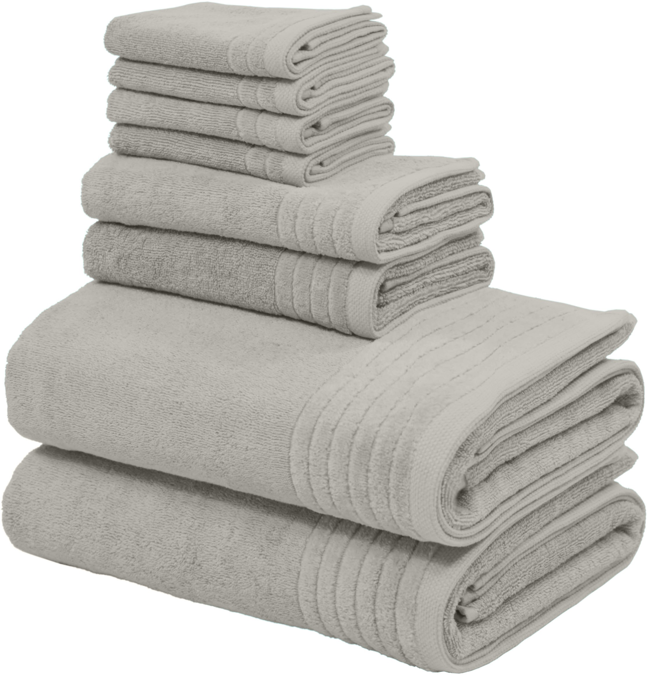 Image of GOODproduct Handtuch Set "Sanremo Premium, Premium Handtücher, 600 gr/m², dicke Qualität" Set 8 Stk. Frottier Duschtücher, Handtücher, Seiftücher, 100% Baumwolle, 5 Jahre Garantie