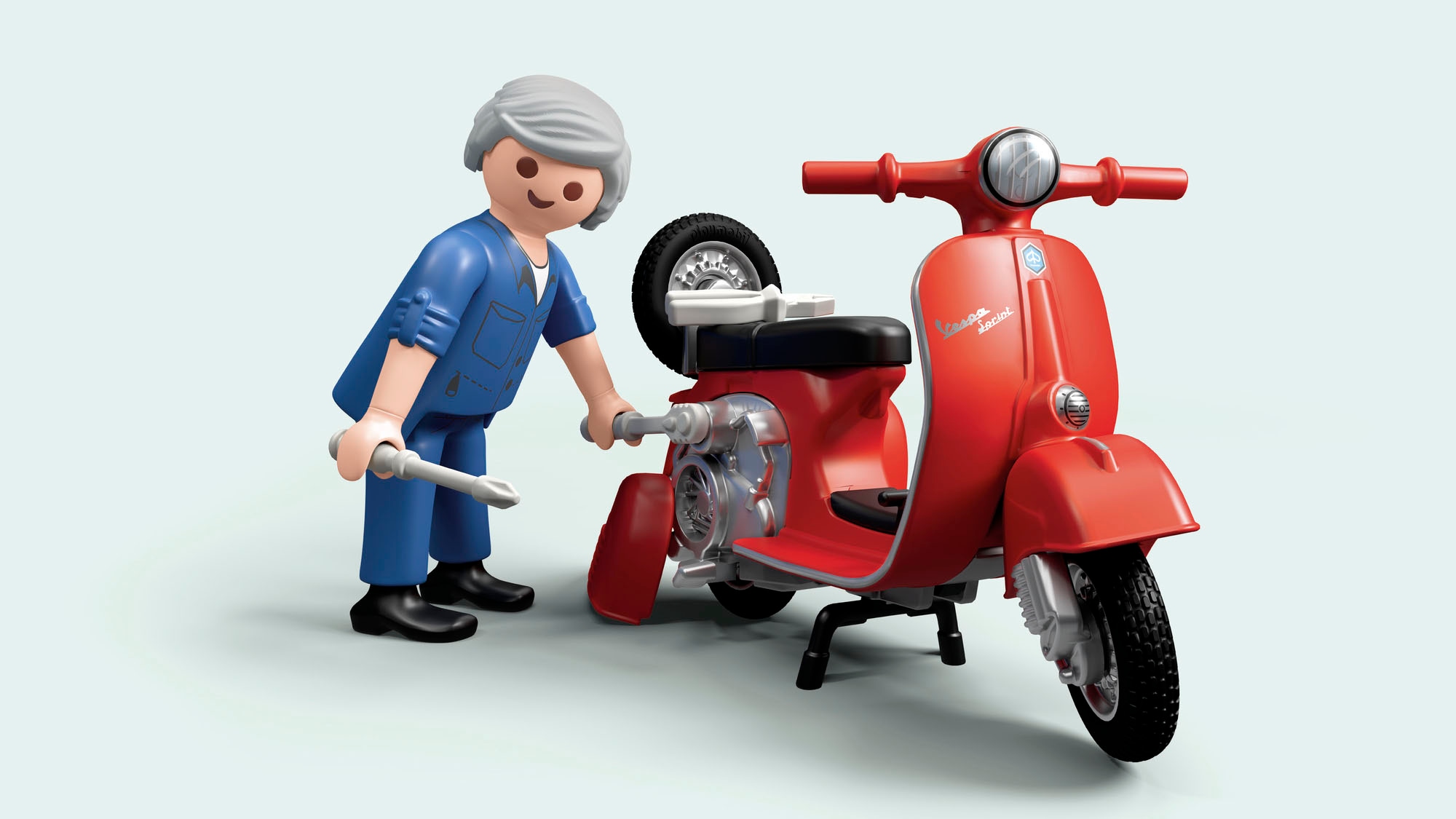 Playmobil® Jeu de construction »60s Vespa Garage (71620), Vespa« fabriqué en Europe