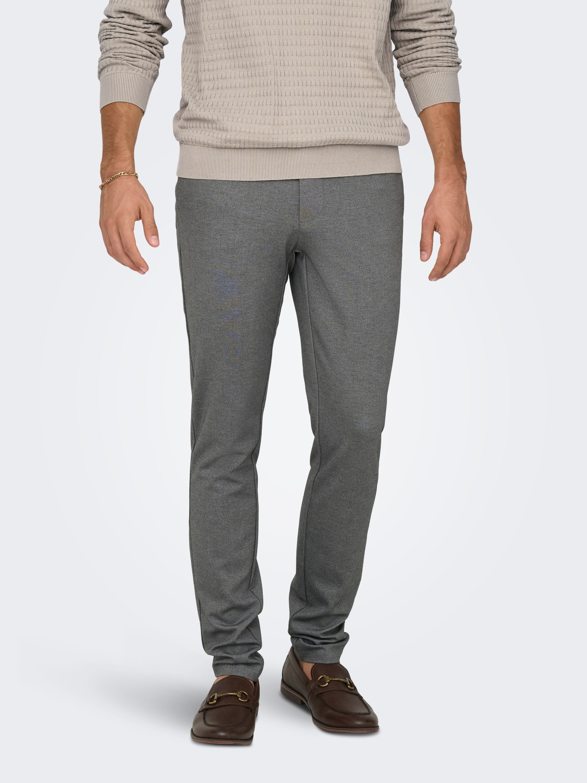 Image of ONLY & SONS Chinos "ONSMARK SLIM DITSY 020934 PANT NOOS" Viskosemischung, slim fit