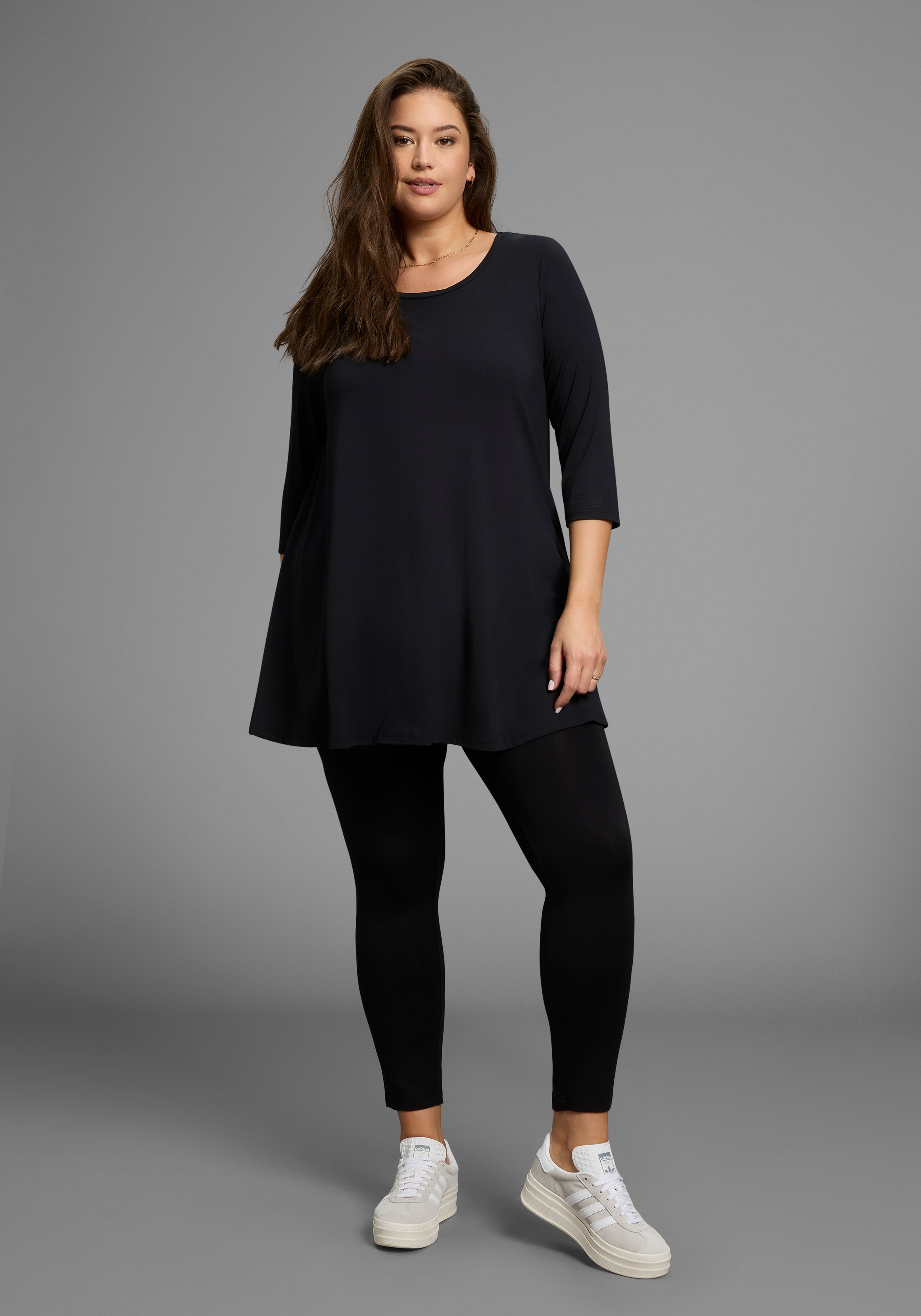 Laura Scott CURVE 3/4-Arm-Shirt, mit 3/4-Ärmeln – GROSSE GRÖSSEN