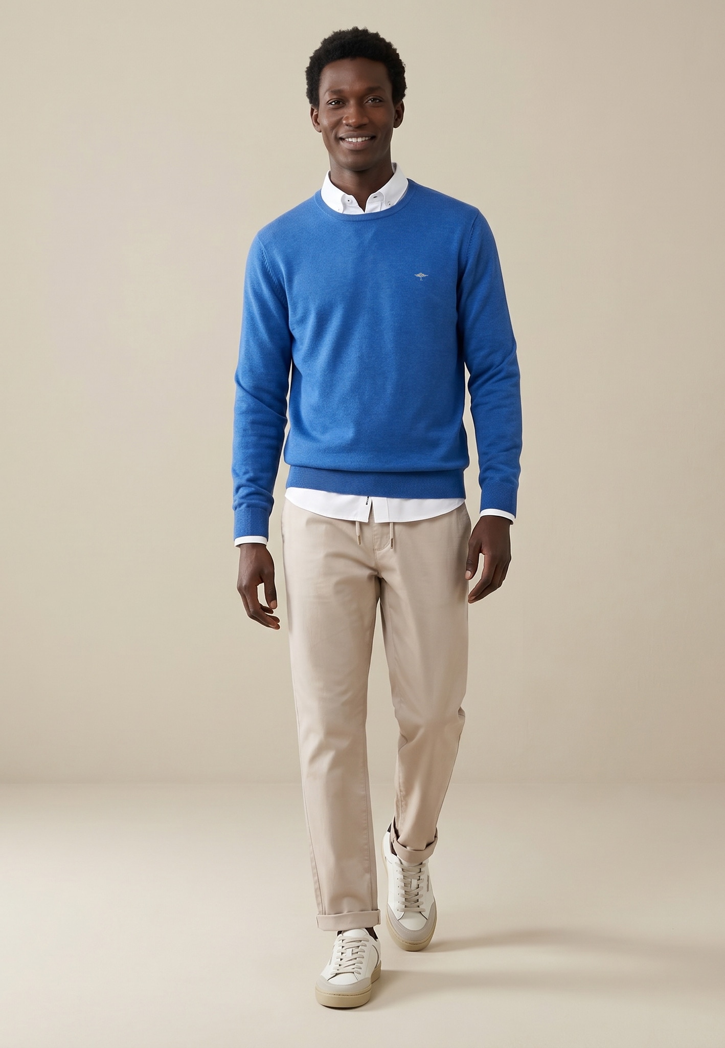 FYNCH-HATTON Pull en tricot »FYNCH-HATTON Langarmpullover« avec broderie du logo