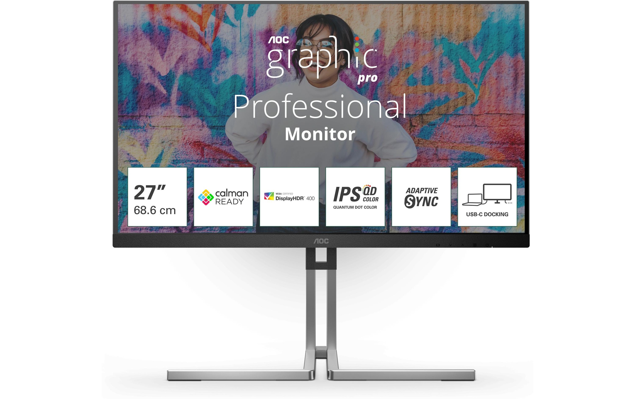 AOC LED-Monitor »Q27U3CV« 68,58 cm/27 ″  2560 x 1440 px WQHD 75 Hz