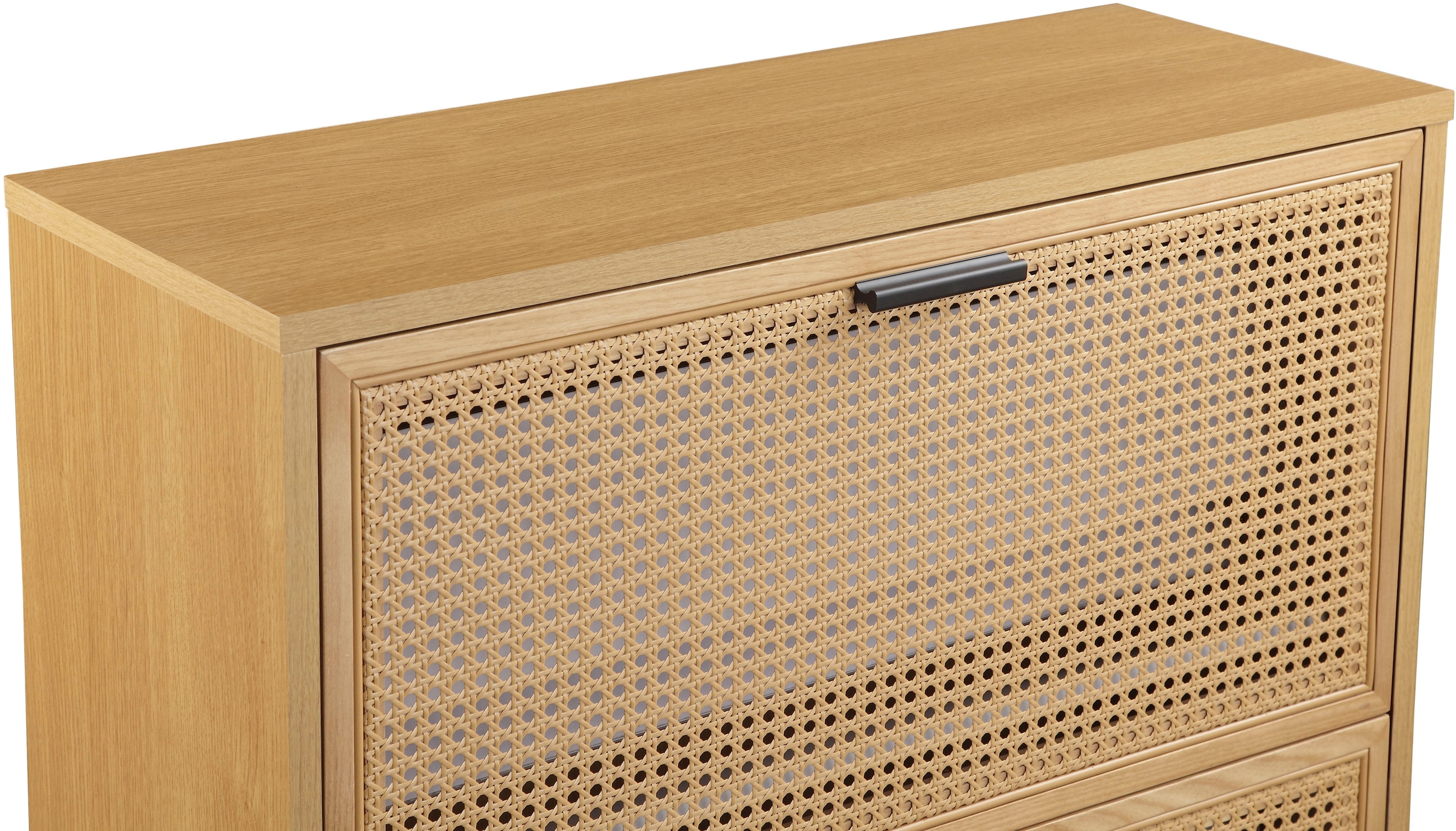 GOODproduct Schuhschrank »Feines« aus massiver Esche, Metallgestell mit Pulverbeschichtung, Breite 80 cm