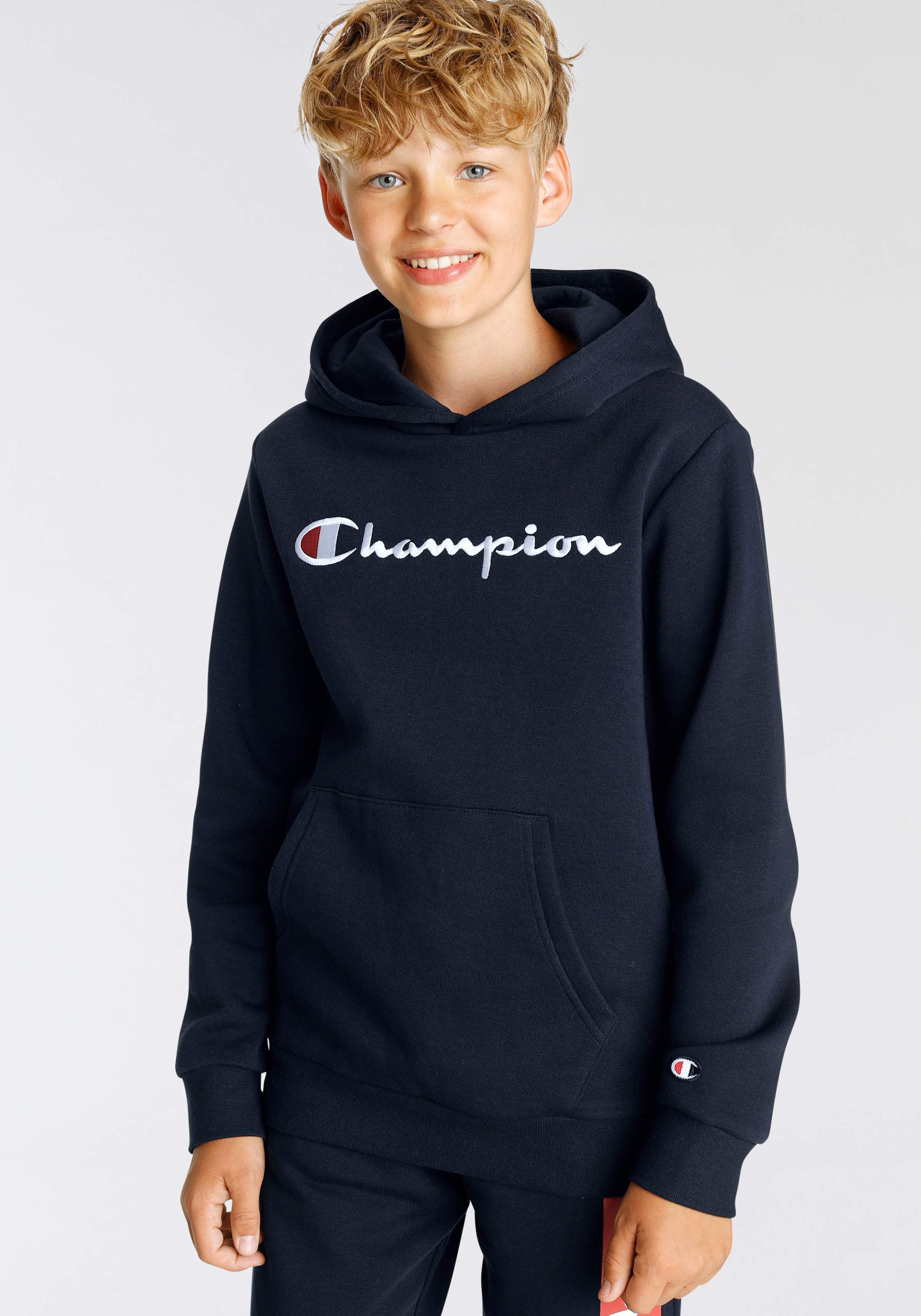auf Champion für Entdecke »Classic - Kinder« Logo Sweatshirt large Hooded Sweatshirt