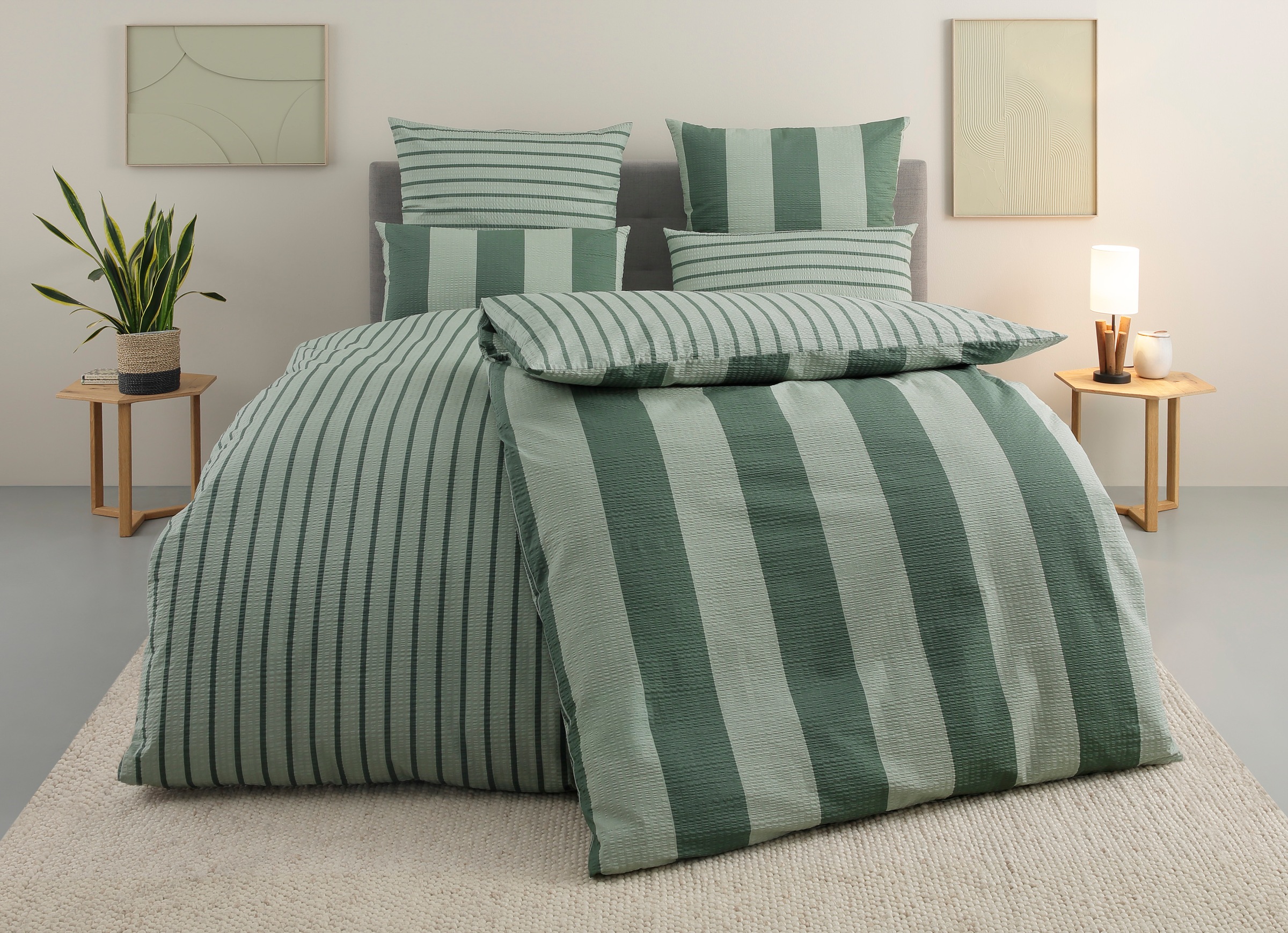 Image of GOODproduct Bettwäsche "Sari" 3 Stk. in verschiedenen Qualitäten, moderne Bettwäsche mit Streifen