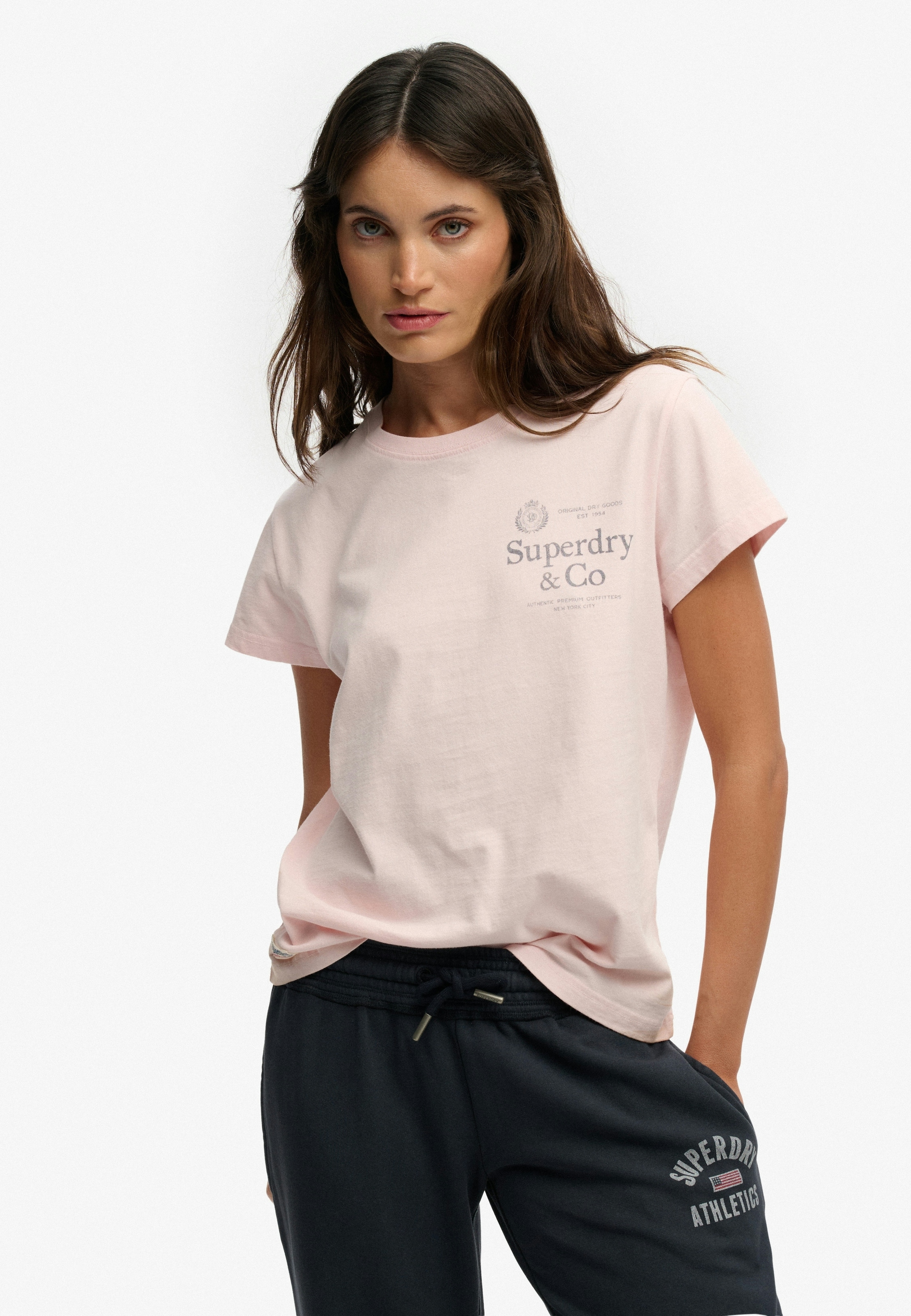 Image of Superdry Print-Shirt "LUXE CASUAL CLASSIC TEE" Baumwolle, slim fit