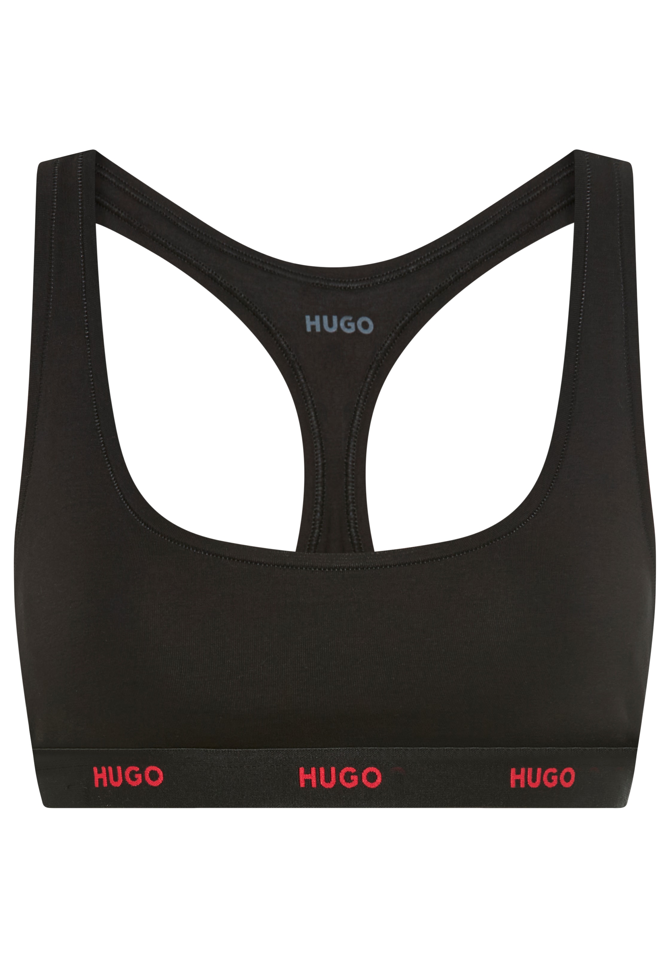 HUGO Underwear Bralette Ringerrücken, Unterbrustband mit Logoschriftzug