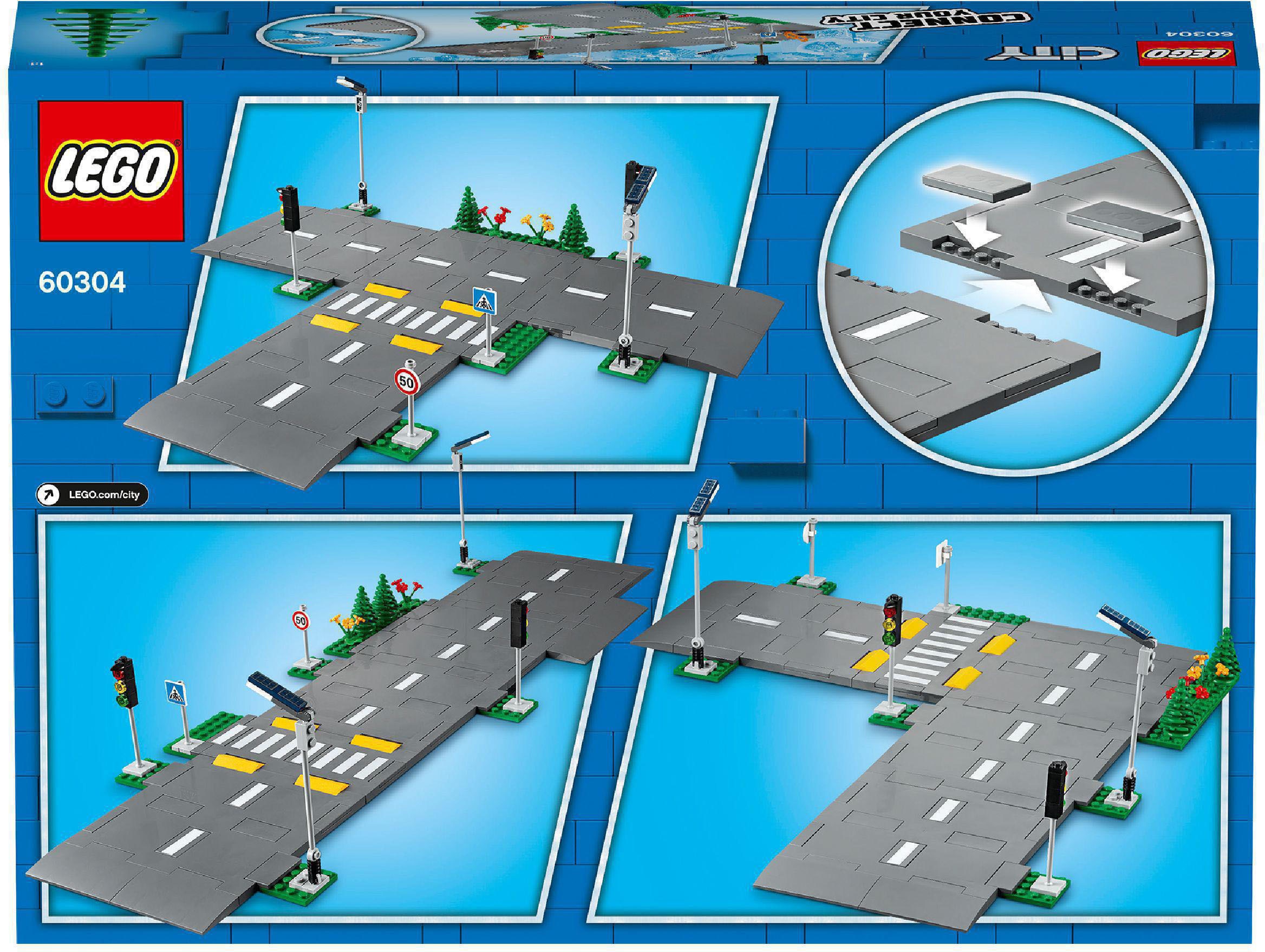 LEGO® Konstruktionsspielsteine »Strassenkreuzung mit Ampeln (60304), LEGO® City Town«, (112 St.), Made in Europe
