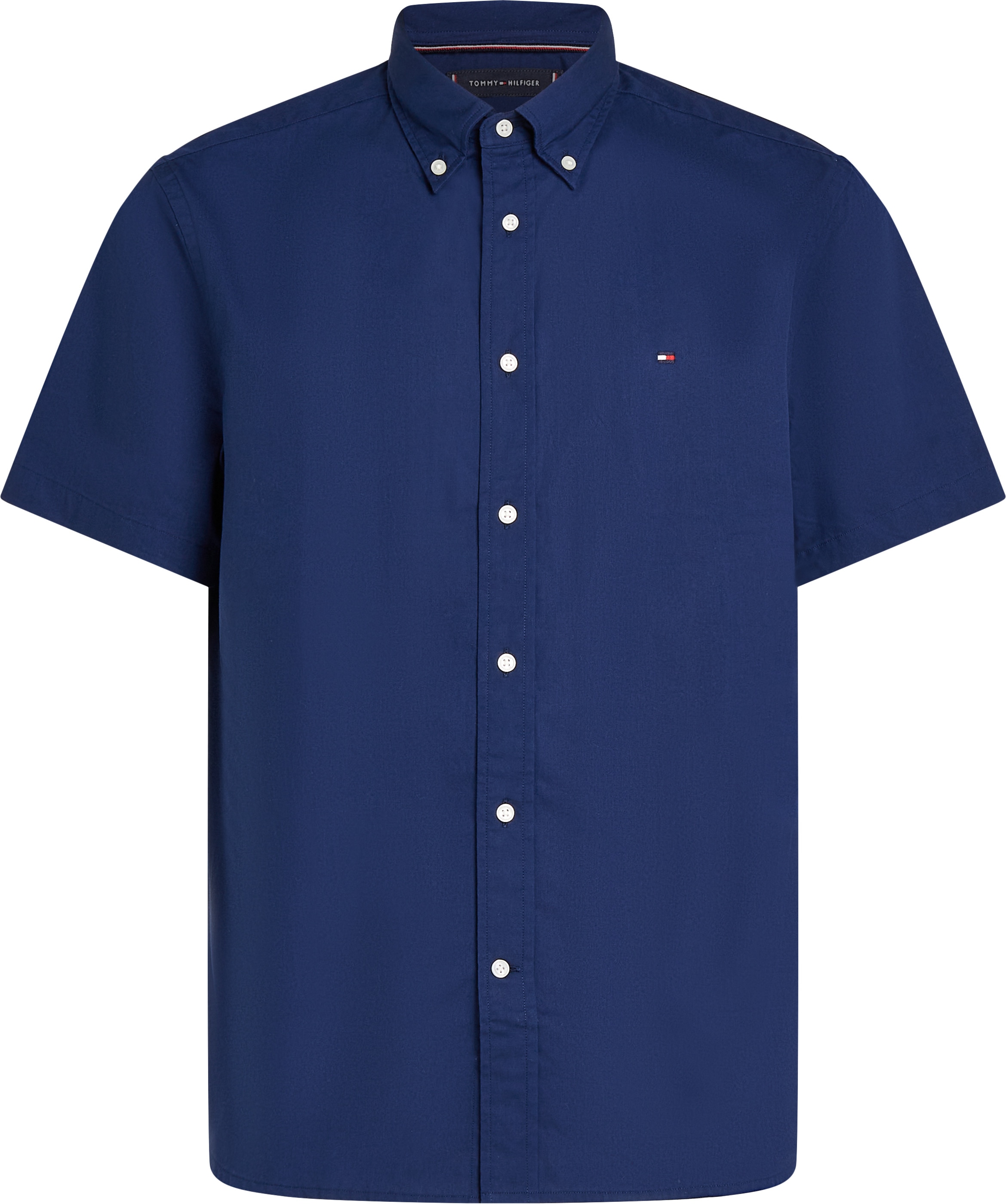 Tommy Hilfiger Big & Tall Kurzarmhemd »BT-FLEX POPLIN SOLID S/S SHIRT-B«, Grosse Grössen