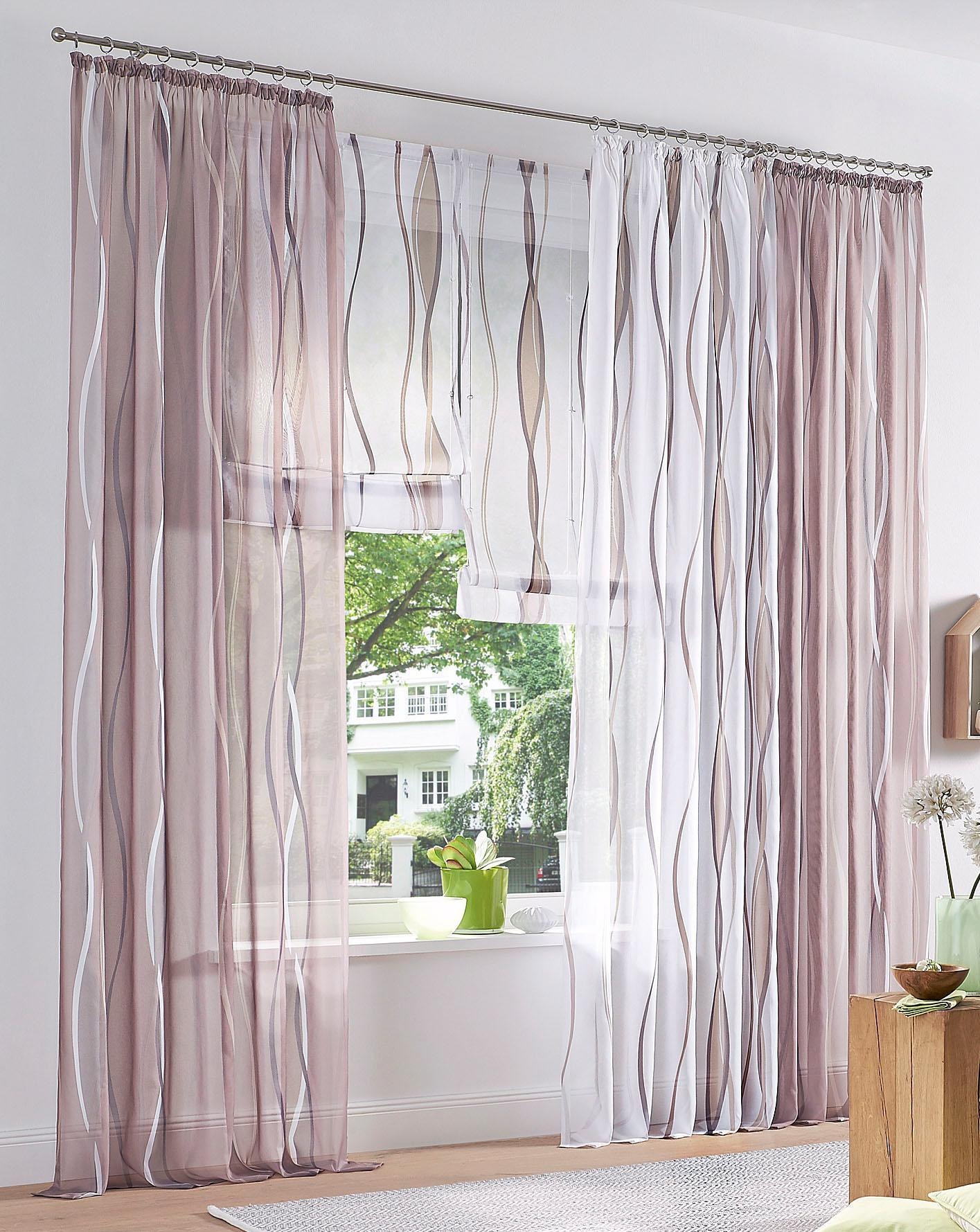 my home Gardine »Dimona«, St.), Voile, transparent, (2 günstig kaufen 2er-Set, Polyester