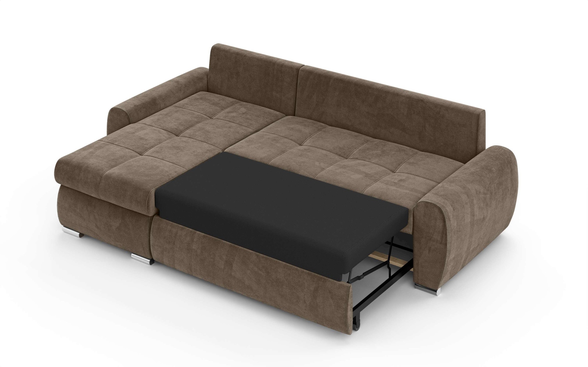INOSIGN Ecksofa »HAVERHILL Schlafsofa mit Bettkasten, Masse B/H/T: 237/89/166 cm«, L-Form mit Recamiere links oder rechts bestellbar, Wellenunterfederung