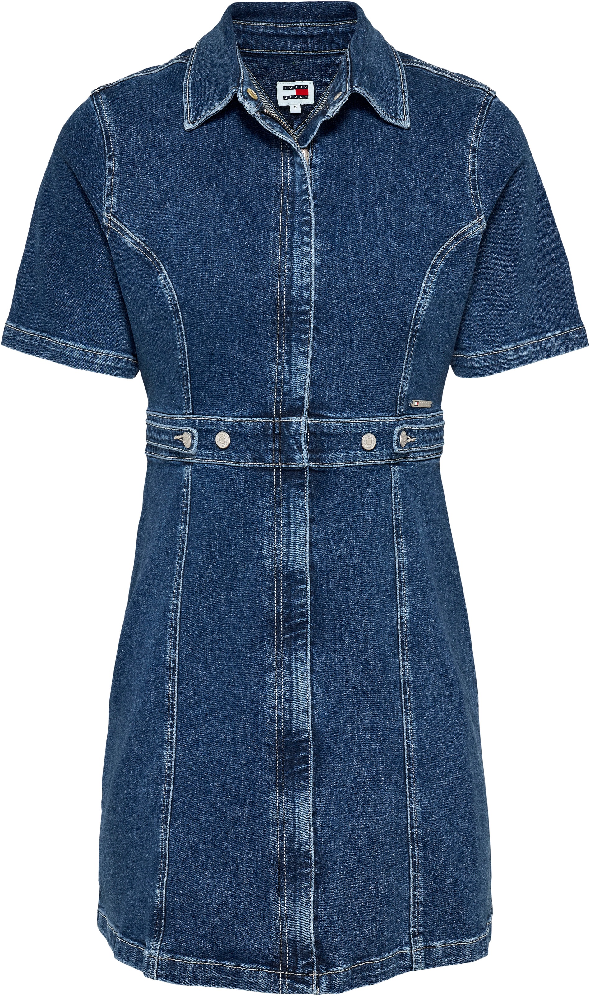 Tommy Jeans Blusenkleid »FLARED SS DRESS CH4253«, in modischer Flared Form