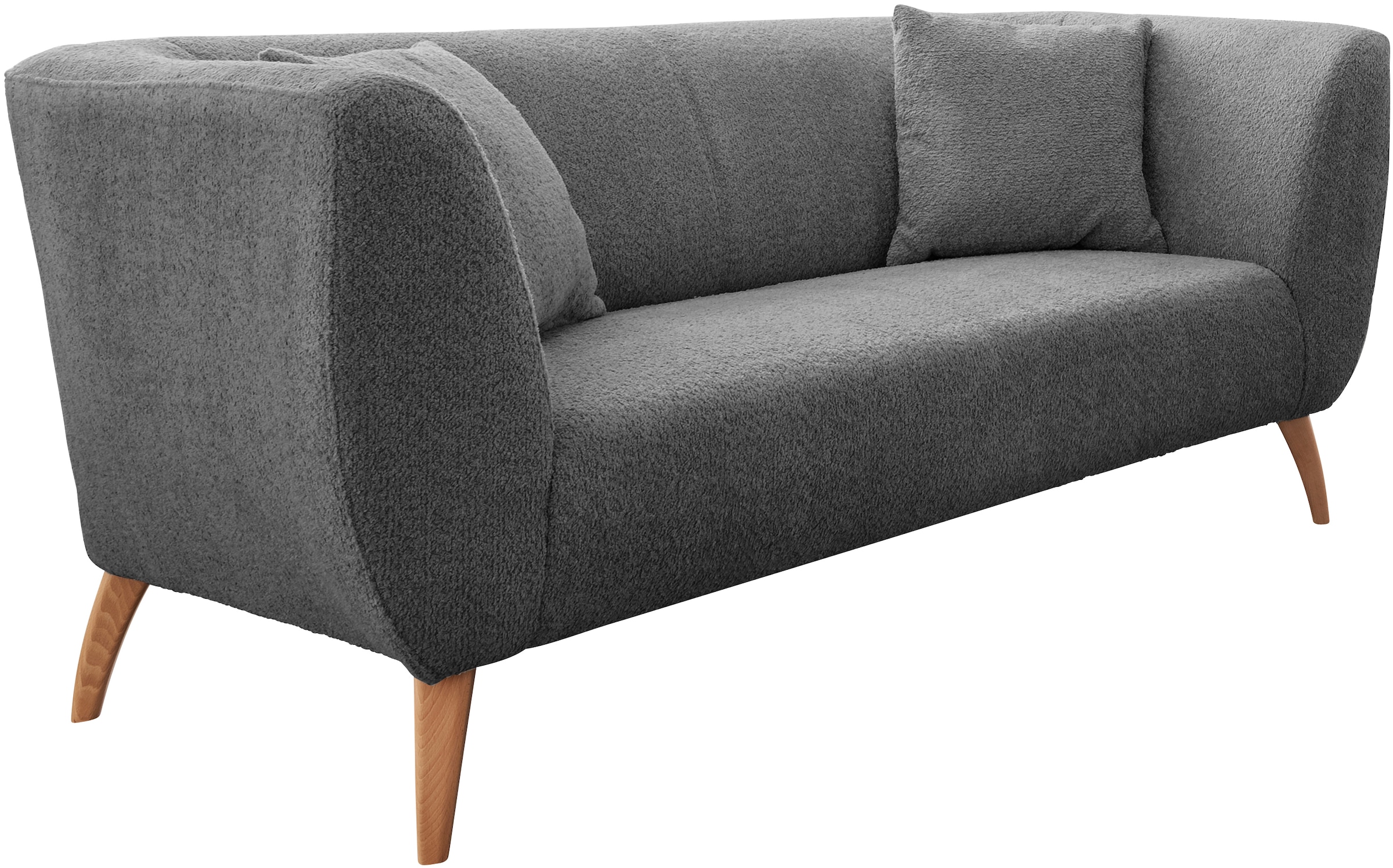Home affaire Ecksofa »Lazio modern und bequem, schmale Armlehnen, tolle Detailverarbeitung« zwei verschiedene Fussfarben wählbar