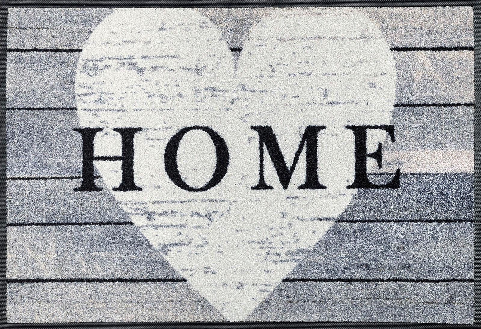 wash+dry by Kleen-Tex Fussmatte »Heart at Home«, rechteckig,  Schmutzfangmatte, Motiv Herz, rutschhemmend, waschbar günstig kaufen