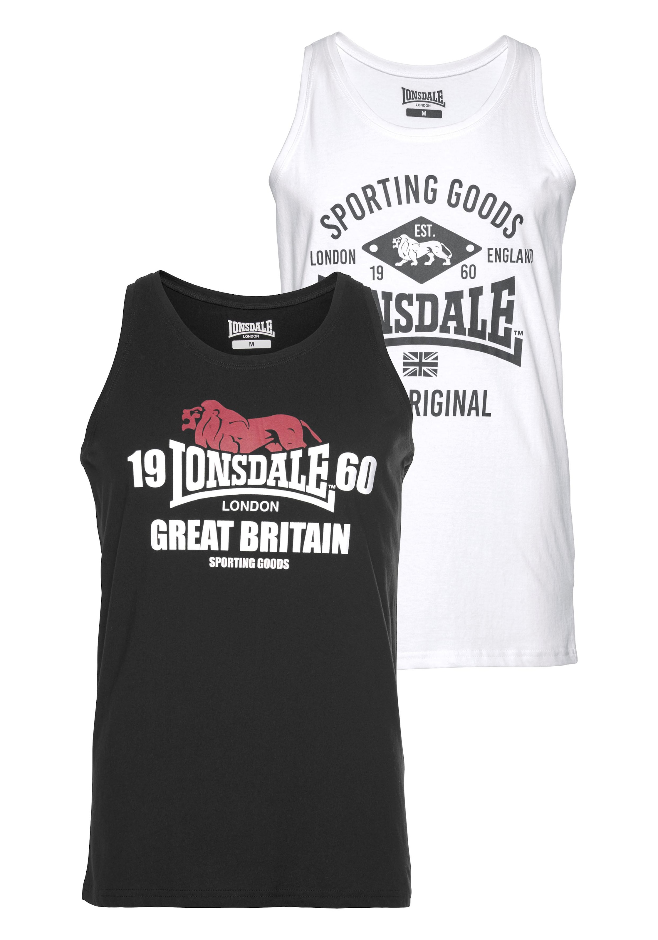 Lonsdale Tanktop, (Packung, 2 tlg., 2er-Pack)