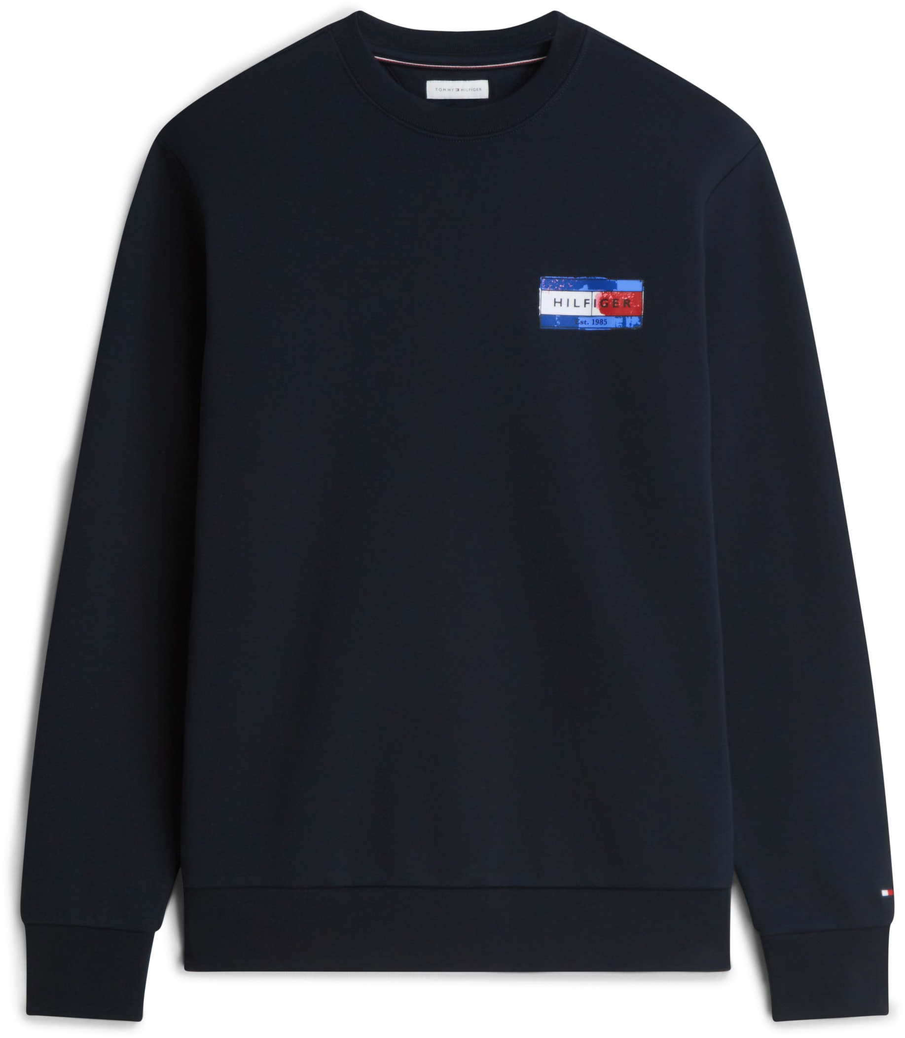 Tommy Hilfiger Big & Tall Sweatshirt »BT-BACK FLAG REGULAR FLEECE CREW-NECK«, Grosse Grössen, Rundhals, grosser Rückenprint
