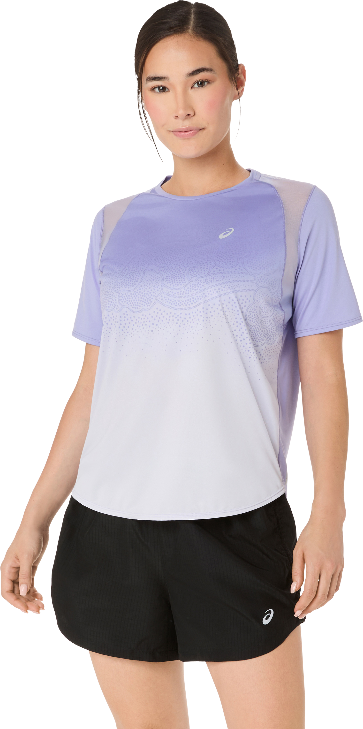 Image of Asics Laufshirt "ROAD FADE SS TOP" für verschiedene Jahreszeiten, mit Grafik-Print, mit Mesh-Einsätzen